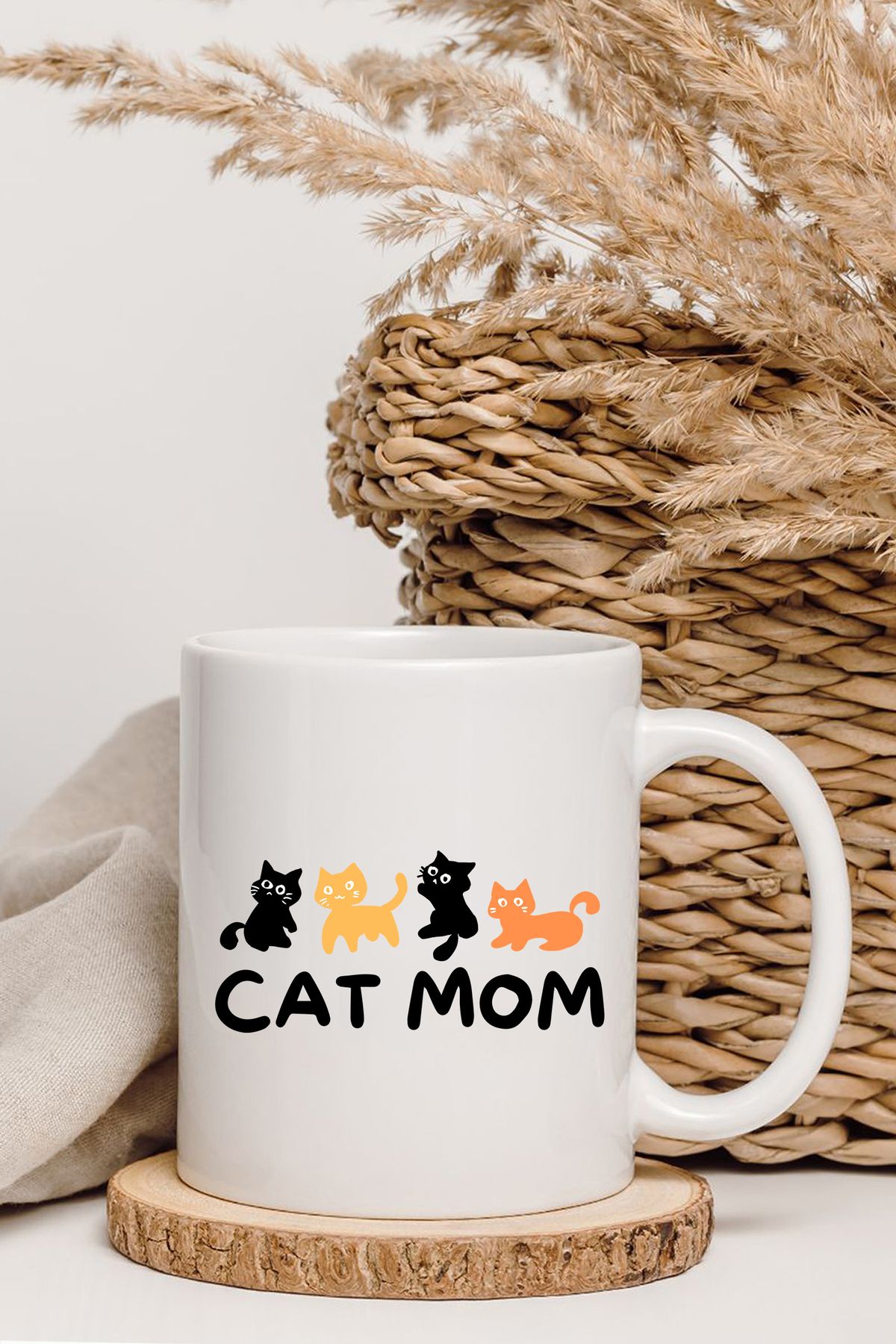 shop Cat Mom Baskılı Kupa Bardak