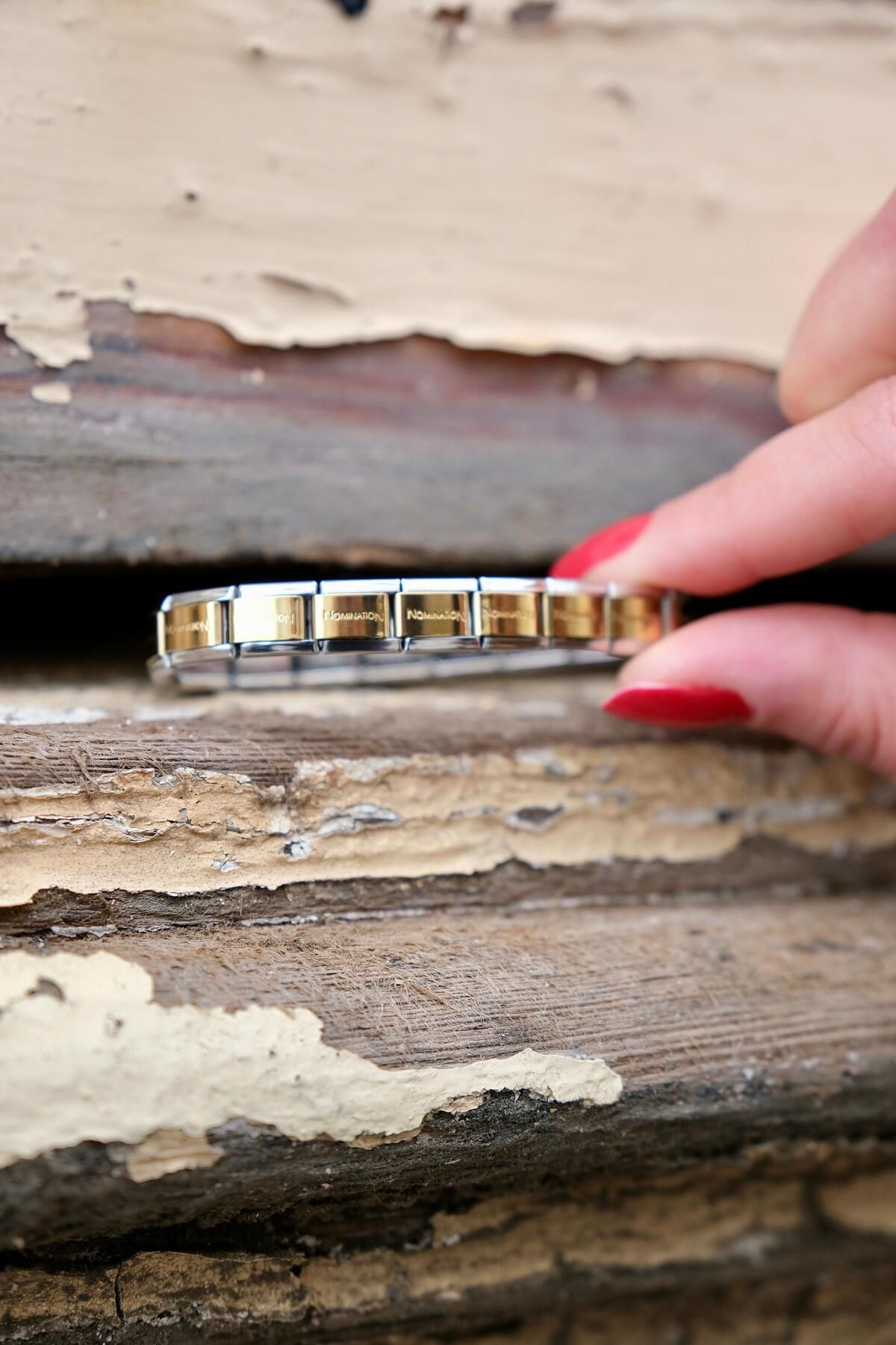 My Life Accessory İTALYAN CHARM BİLEKLİK YAZILI MODEL GOLD-GÜMÜŞ RENK 18-20 CM
