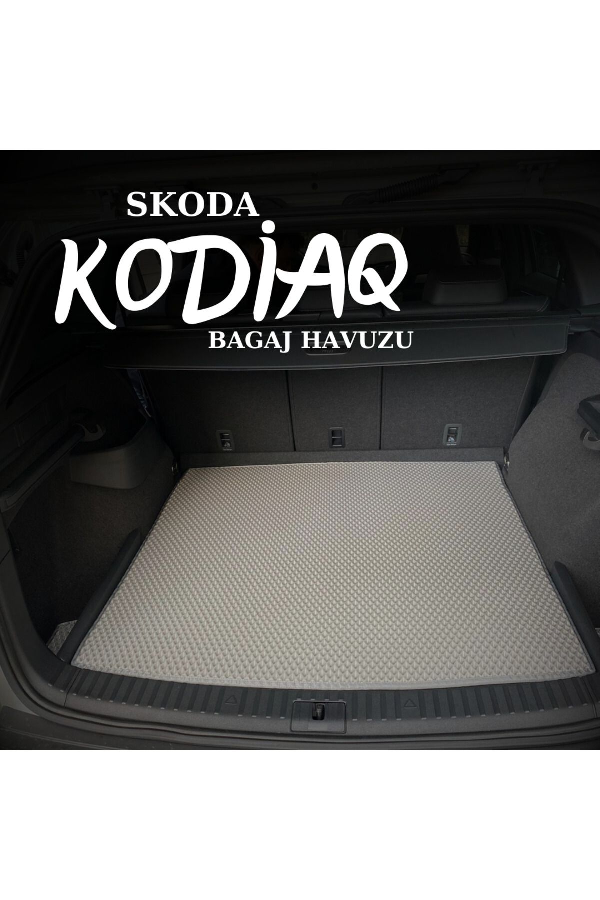 Pascar Oto Paspas Skoda Kodiaq araca özel yeni nesil bagaj havuzu
