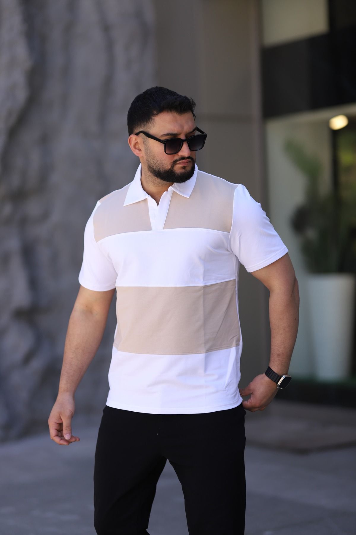 ZENGOLL & RAMİRES Erkek Pamuklu Kumaş Polo Yaka T-shirt