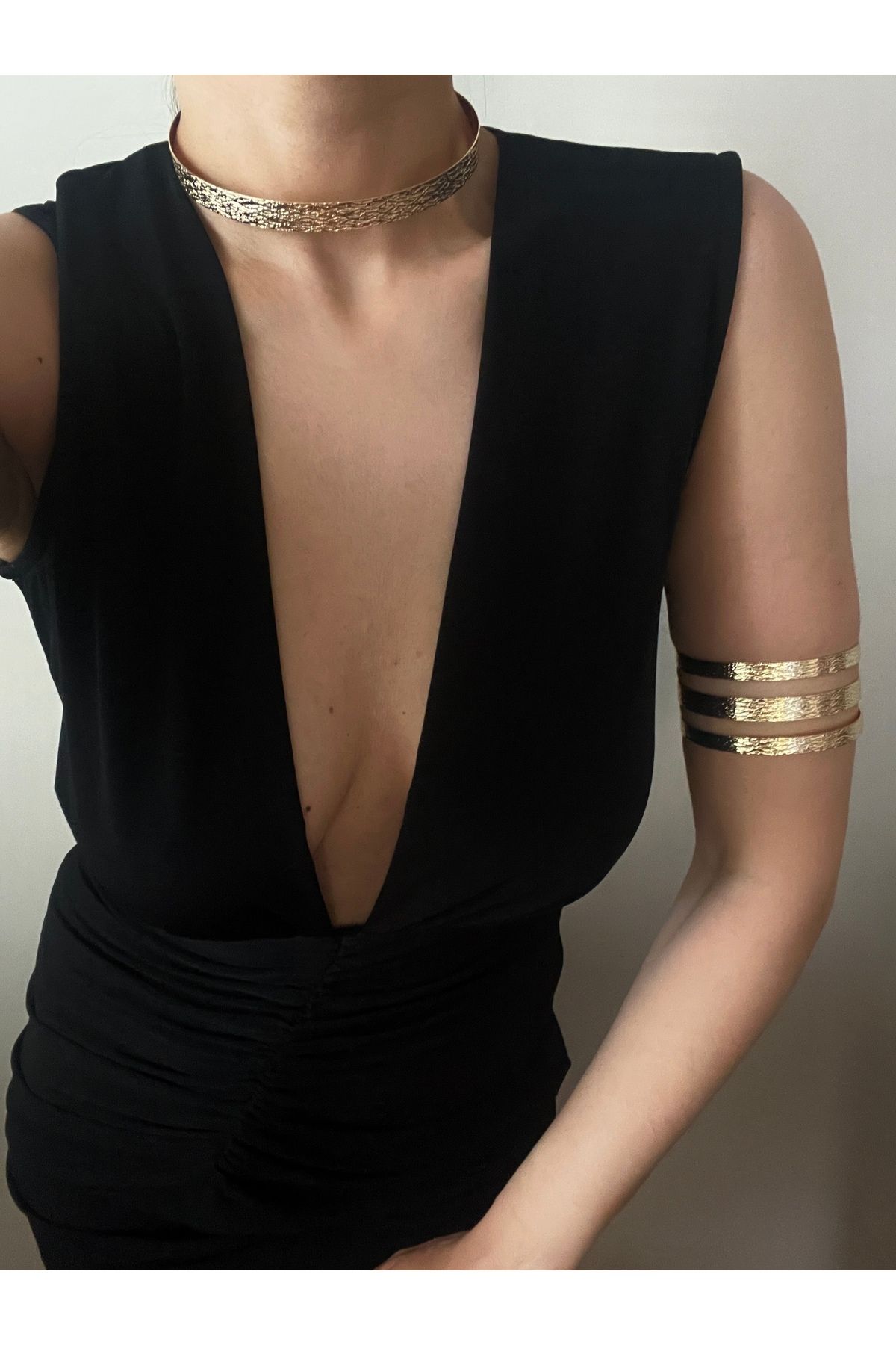 Hoop jewelery ÜÇ SIRA TASARIM PAZU BİLEKLİĞİ ARMCUFF