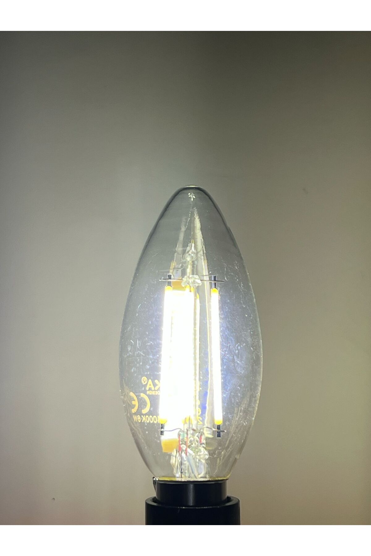 OKYANUSAYD 6 WATT ILIK BEYAZ 4000 KELVİN ŞEFFAF CAMLLI 690 LÜMEN E-14 BUJİ LED AMPUL