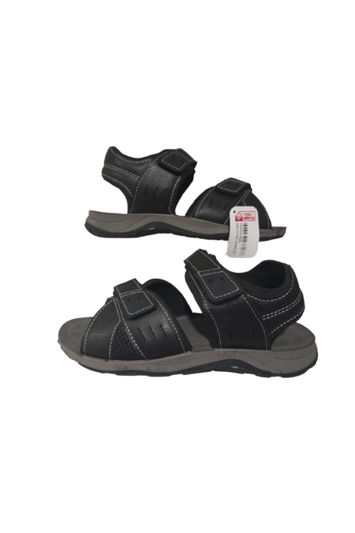 GEZER 00094 Siyah Cırtlı Erkek Sandalet