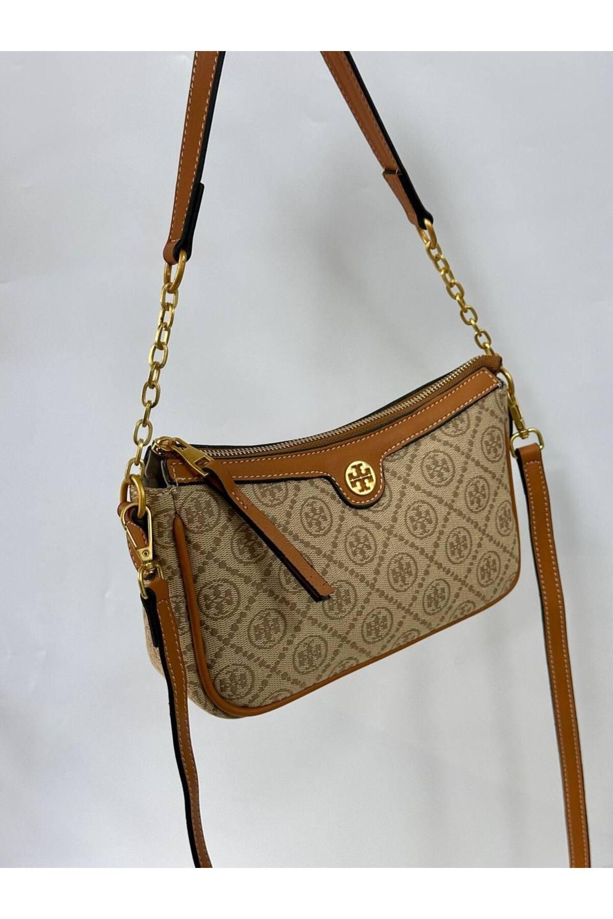 LEAUDER WOMEN KADIN T-MONOGRAM İTHAL ANTİK AKSESUAR JACQUARD STUDIO BAG