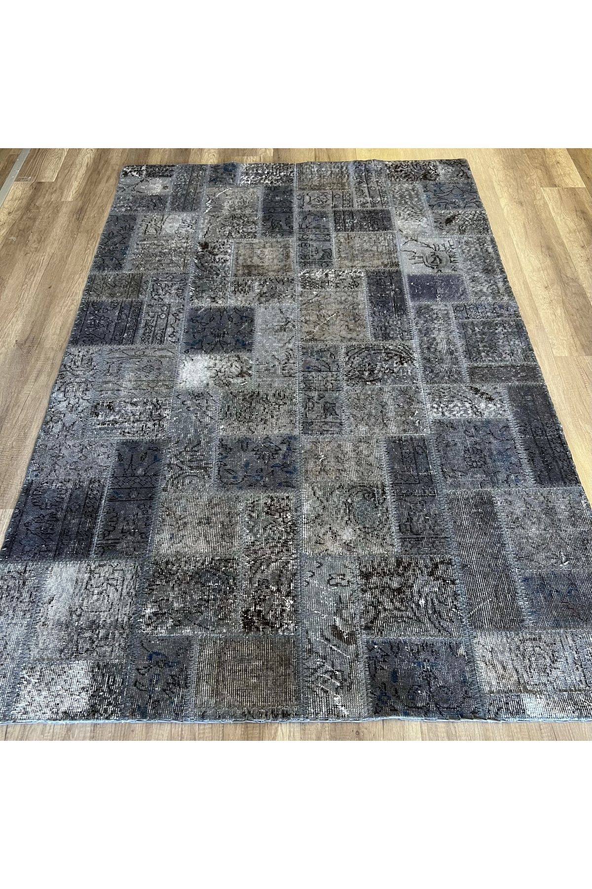 Hoomrugs Hoom Rugs Patchwork Gri El Dokuma Kilim