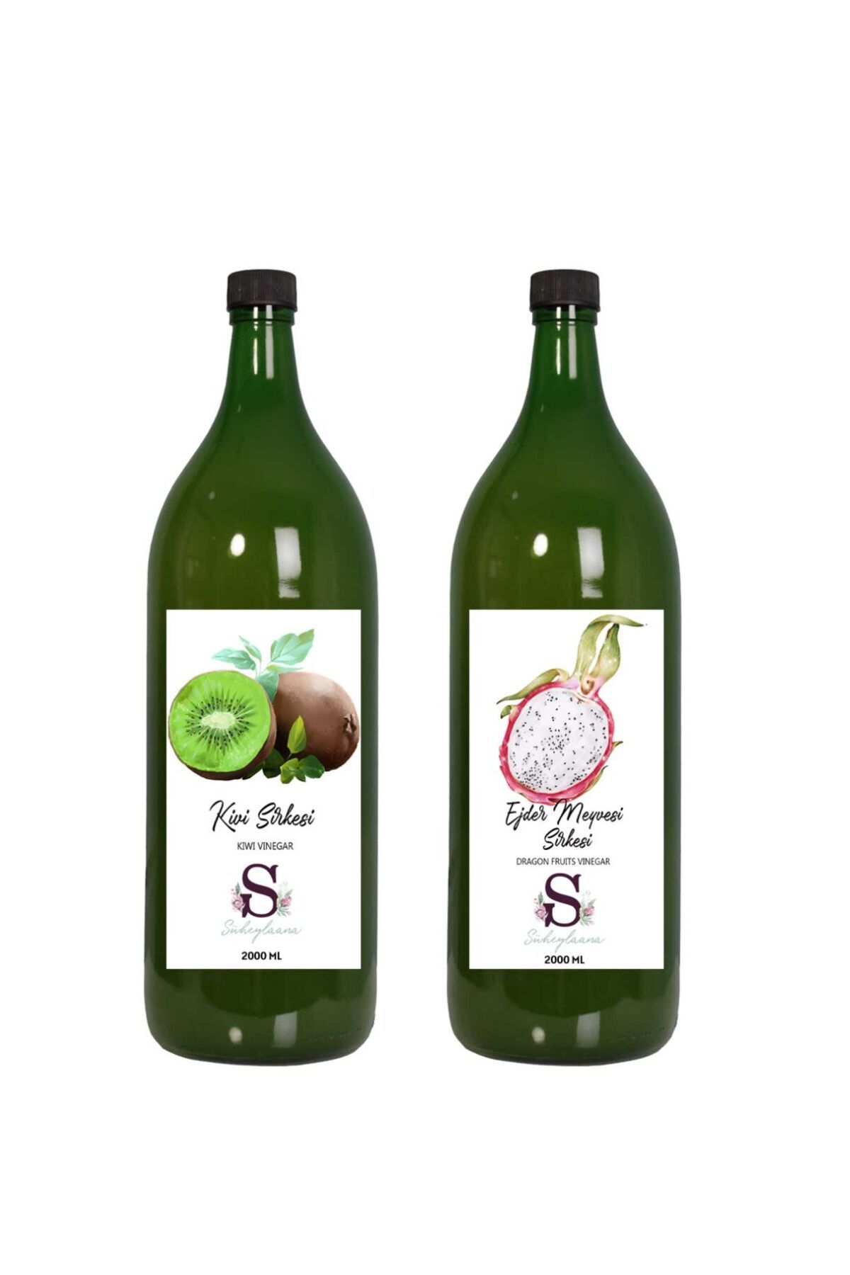 Süheylaana Doğal Kivi Sirkesi 2000 Ml - Doğal Ejder Meyvesi Sirkesi 2000 Ml