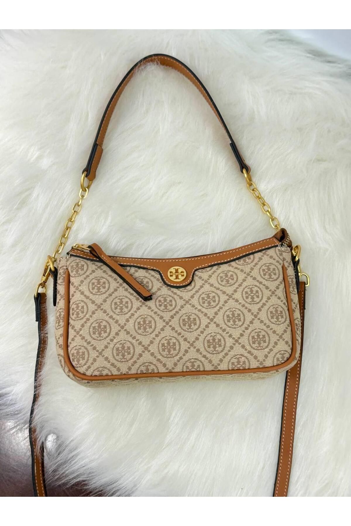 LEAUDER WOMEN KADIN T-MONOGRAM İTHAL ANTİK AKSESUAR JACQUARD STUDIO BAG