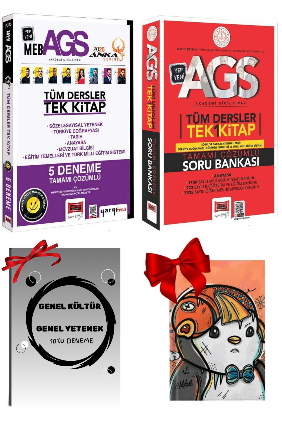 Yargı Yayınları 2025 MEB-AGS Tüm Dersler Tek Kitap 5 Deneme Çözümlü Anka Serisi ve Soru Bankası Hediyeli Set