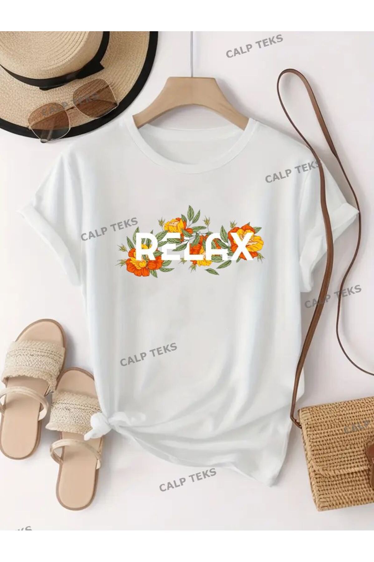 CALP TEKS RELAX BASKILI OVERSİZE TİŞÖRT