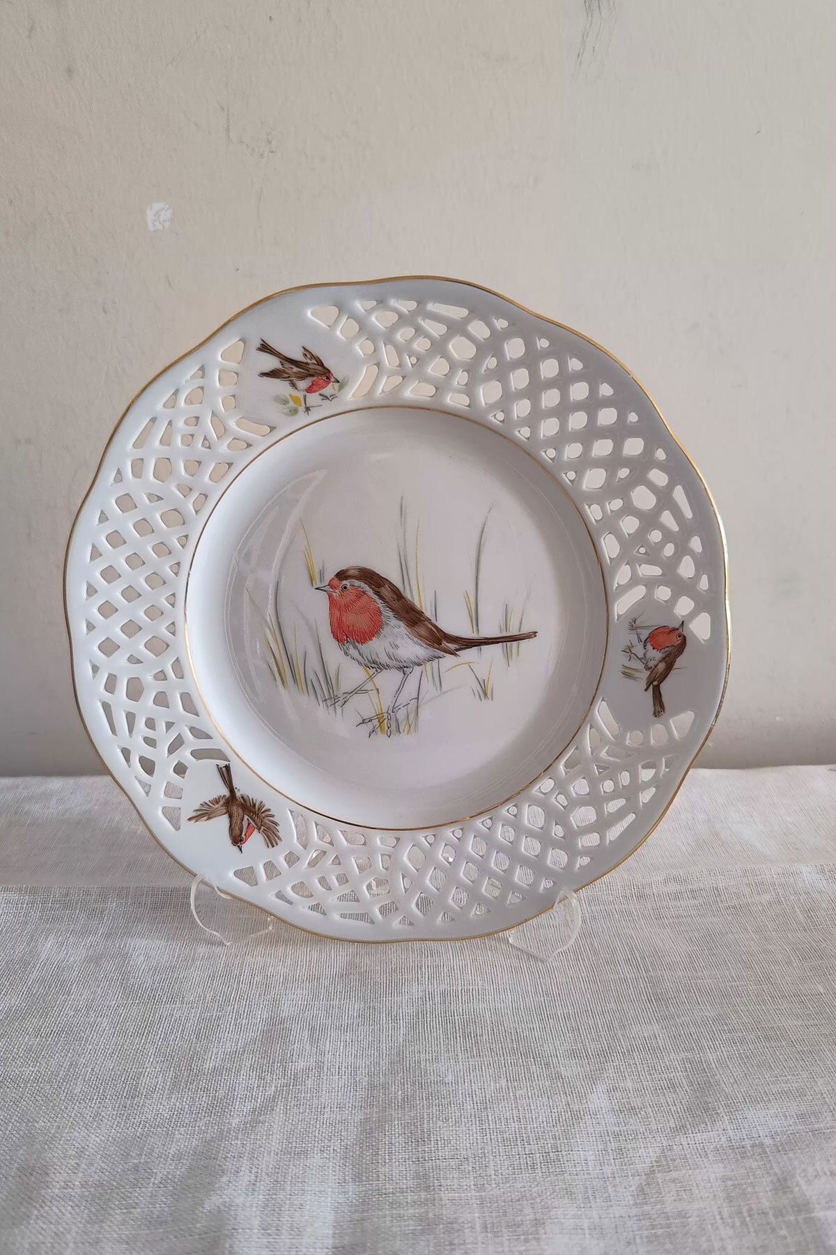 ABBETC Kuş Figürlü Duvar Tabağı 20cm