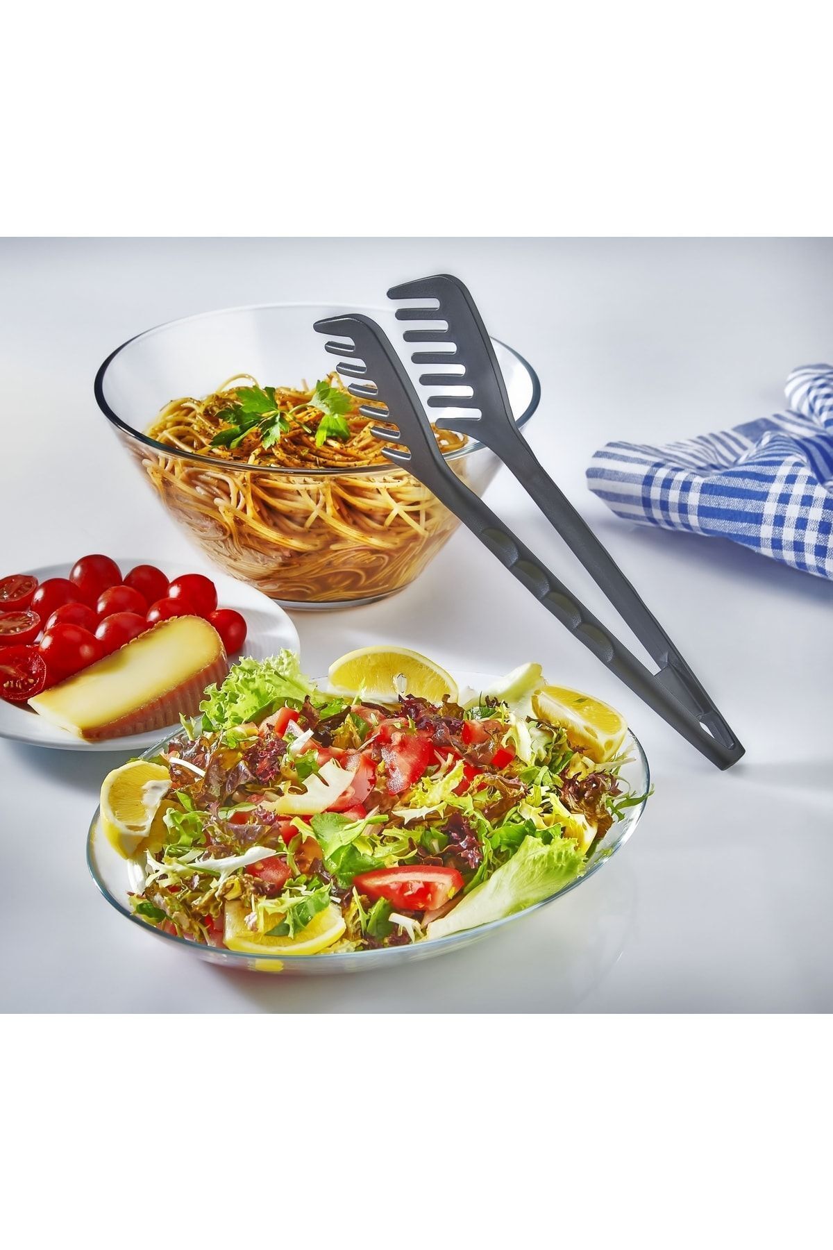 SLAINTE Pratik Yanmaz Yapışmaz Yüksek Isıya Dayanıklı Makarna ve Salata Servis Maşası