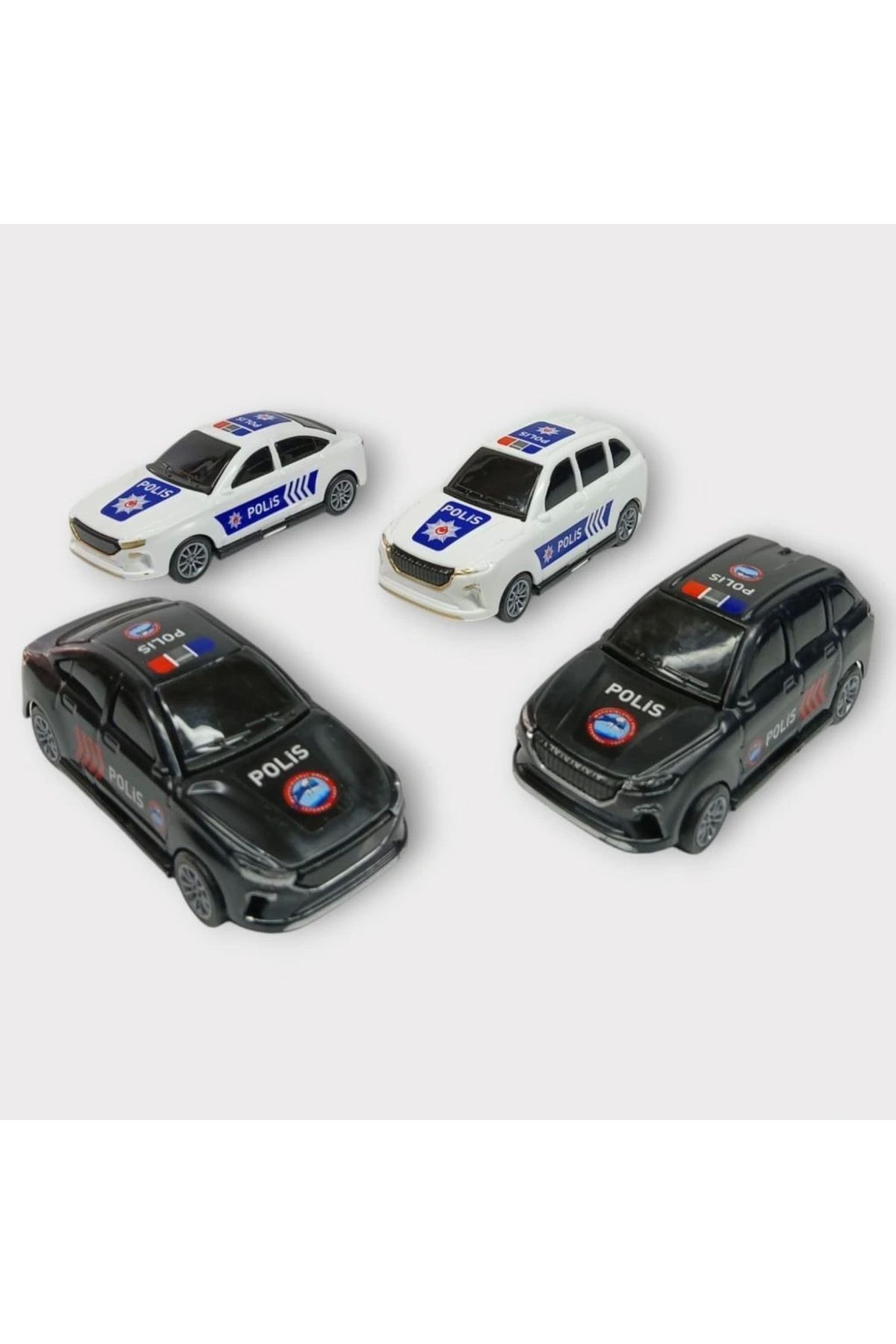 Tolzan Çek Bırak TOGG Polis Arabası - 4lü Set
