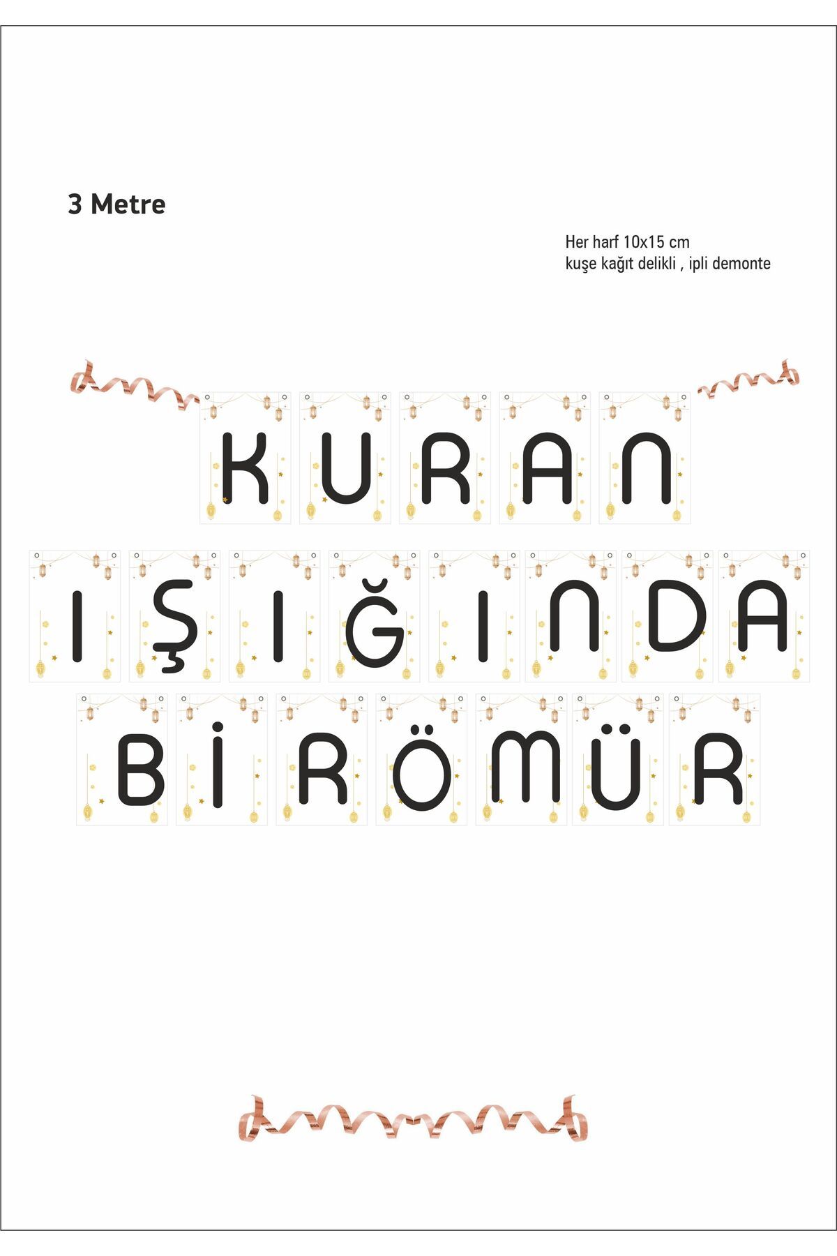 Hsn Kuran Işığında Bir Ömür banner Kurana Geçme Afiş 3 mt
