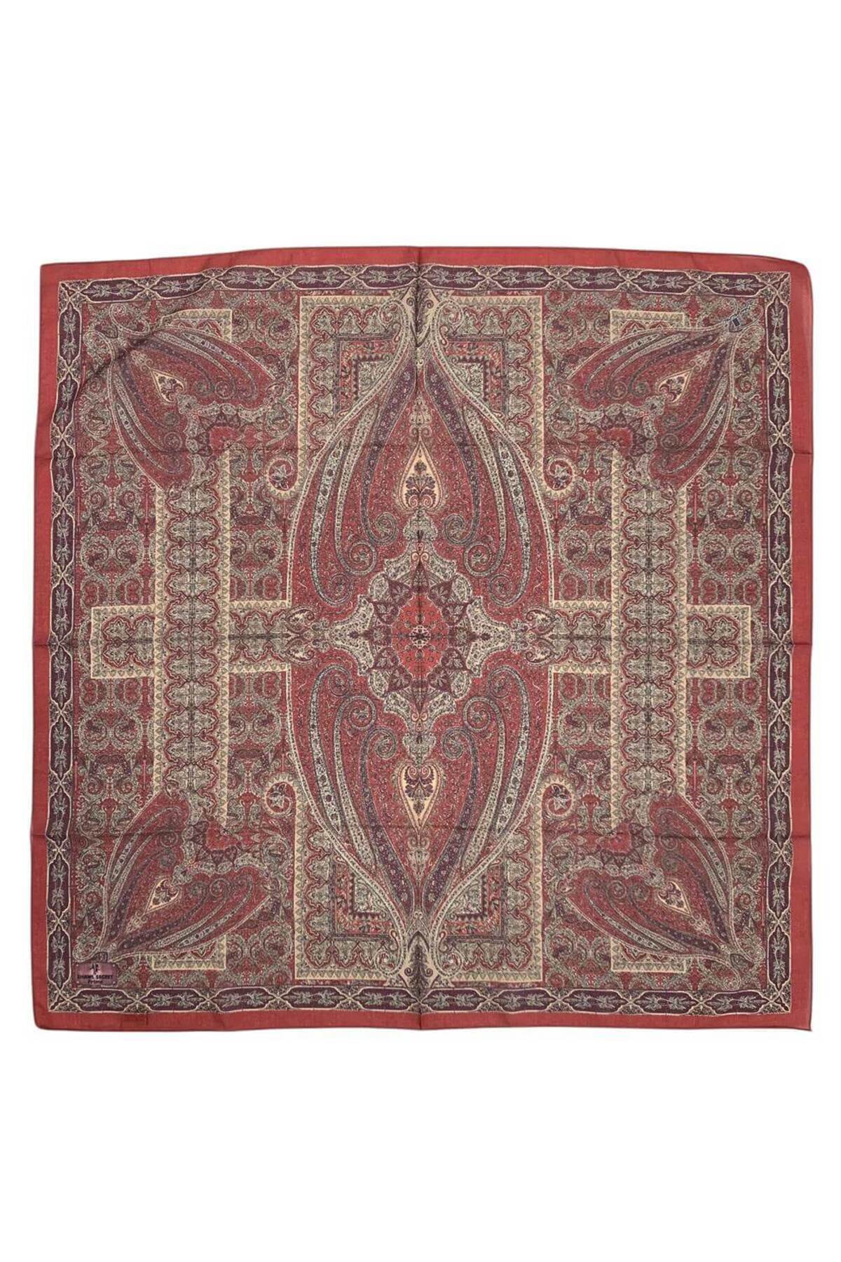 Baştacı-Basstaci Scented Soft 0231 Claret Red Scarf 5