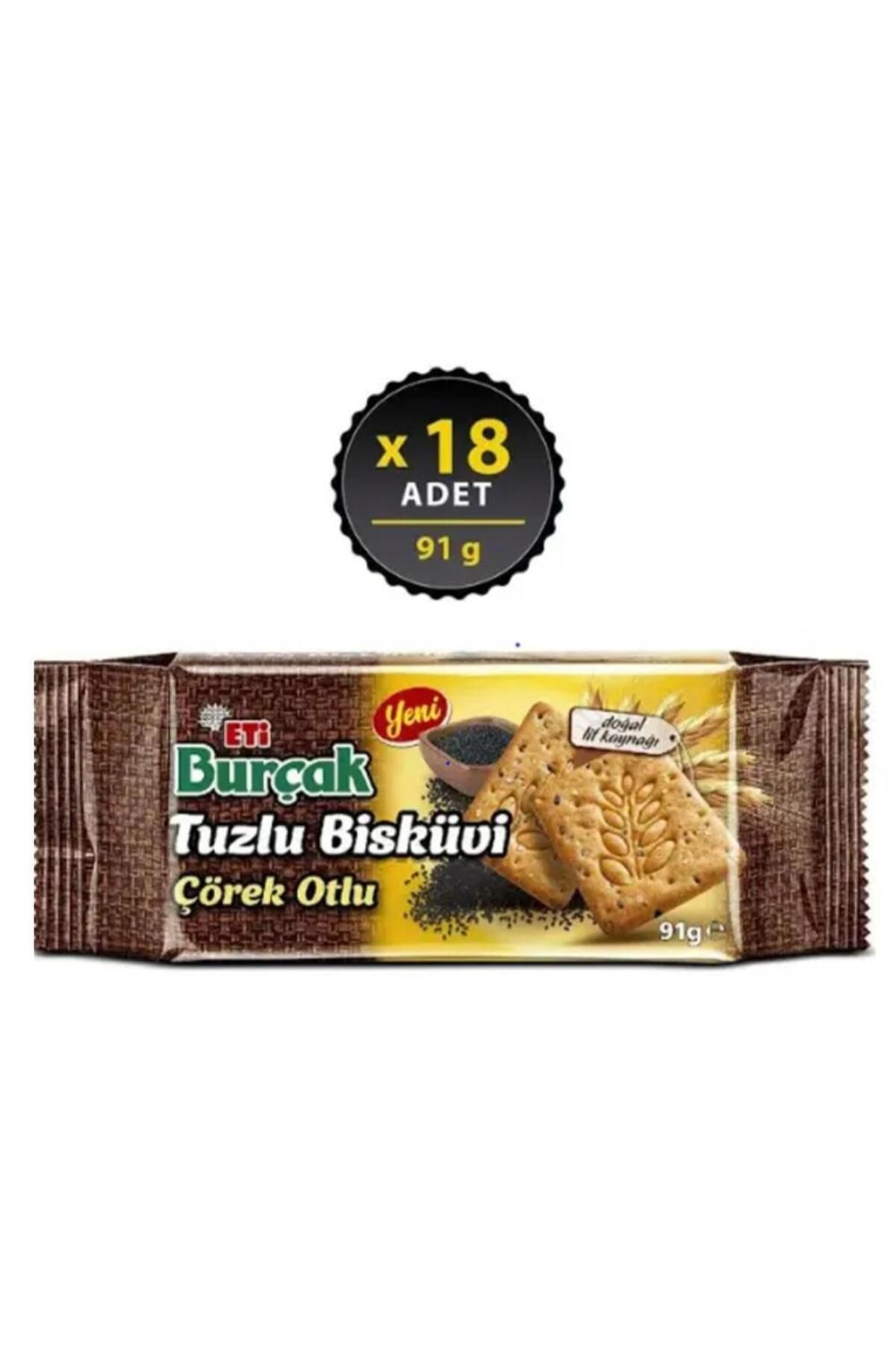 Eti Burçak Tuzlu Çörekotlu 91 g x 18 Adet