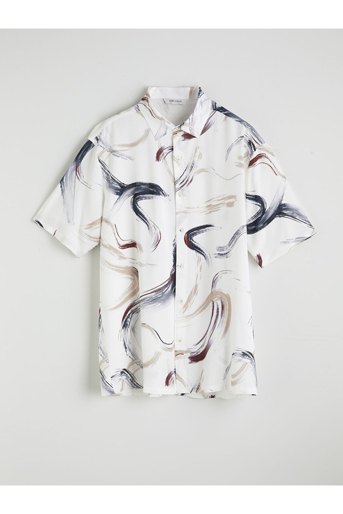 LC Waikiki Regular Fit Kısa Kollu Desenli Erkek Gömlek