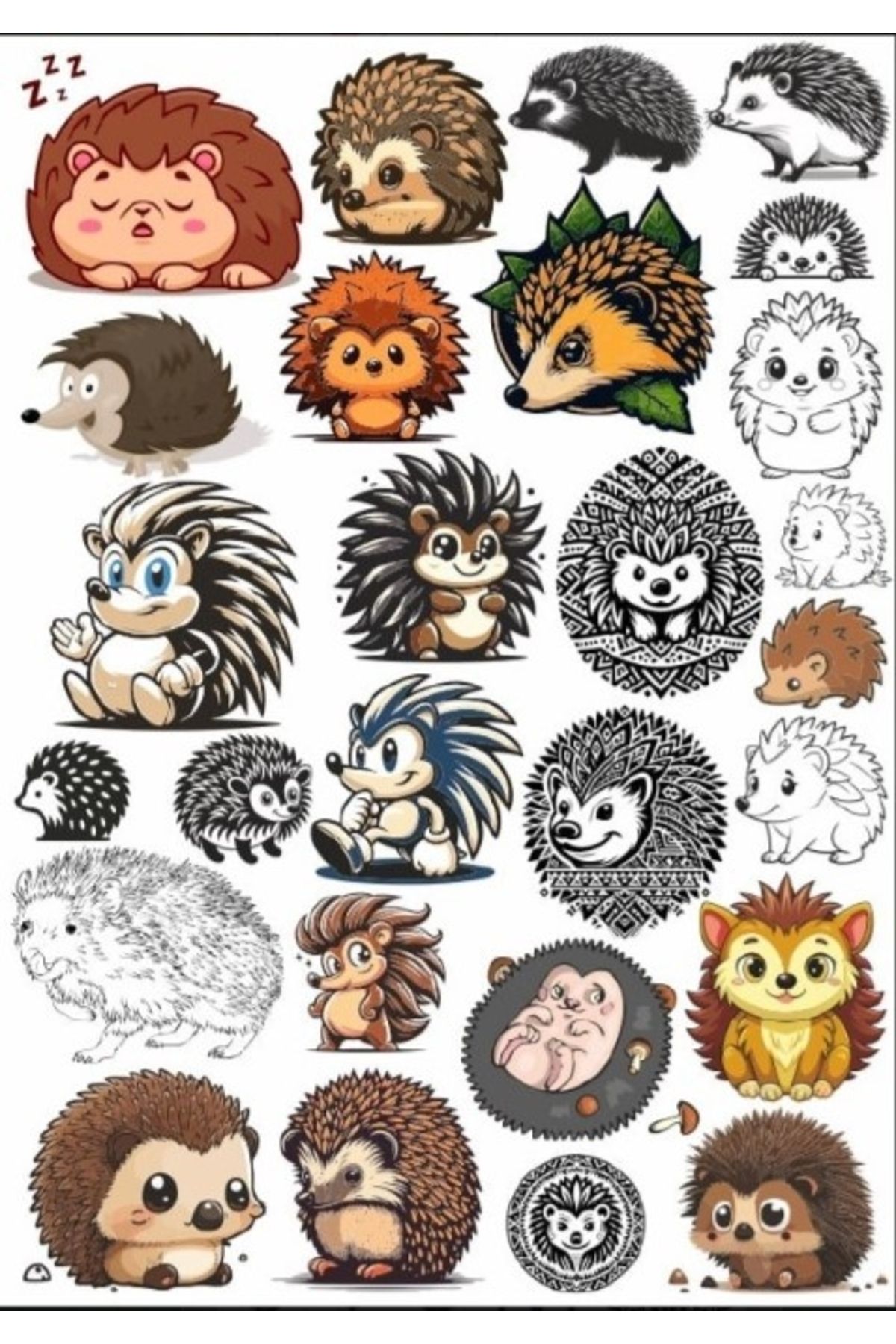Reysa Tasarım Kirpi Sticker Set