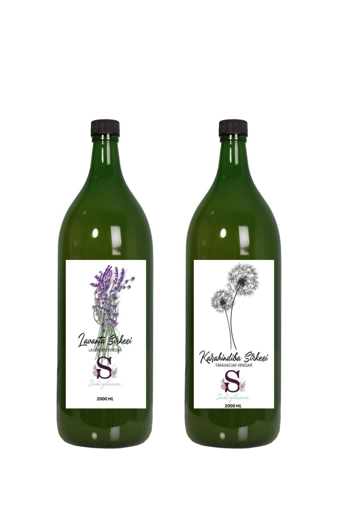 Süheylaana Doğal Lavanta Sirkesi 2000 Ml - Doğal Karahindiba Sirkesi 2000 Ml