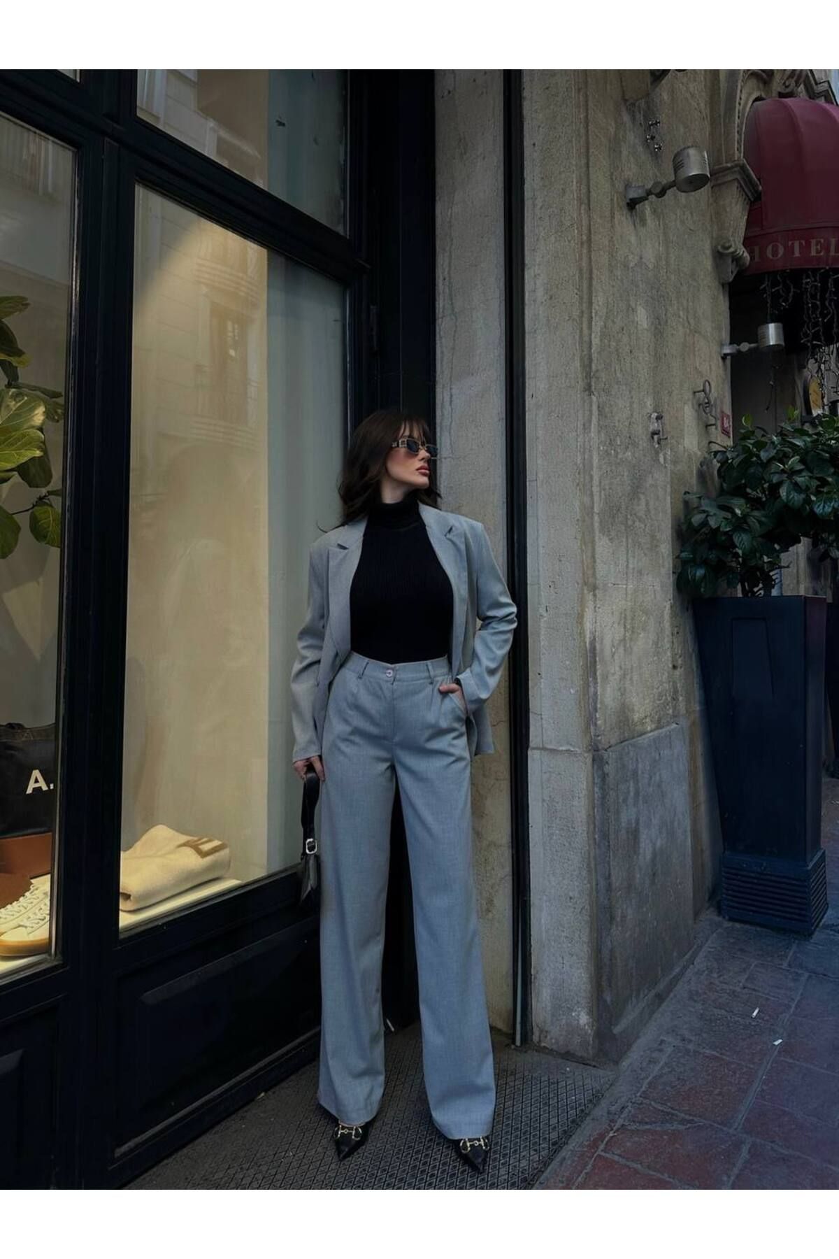 Alen Kiki Kruvaze Oversize Blazer Ceket