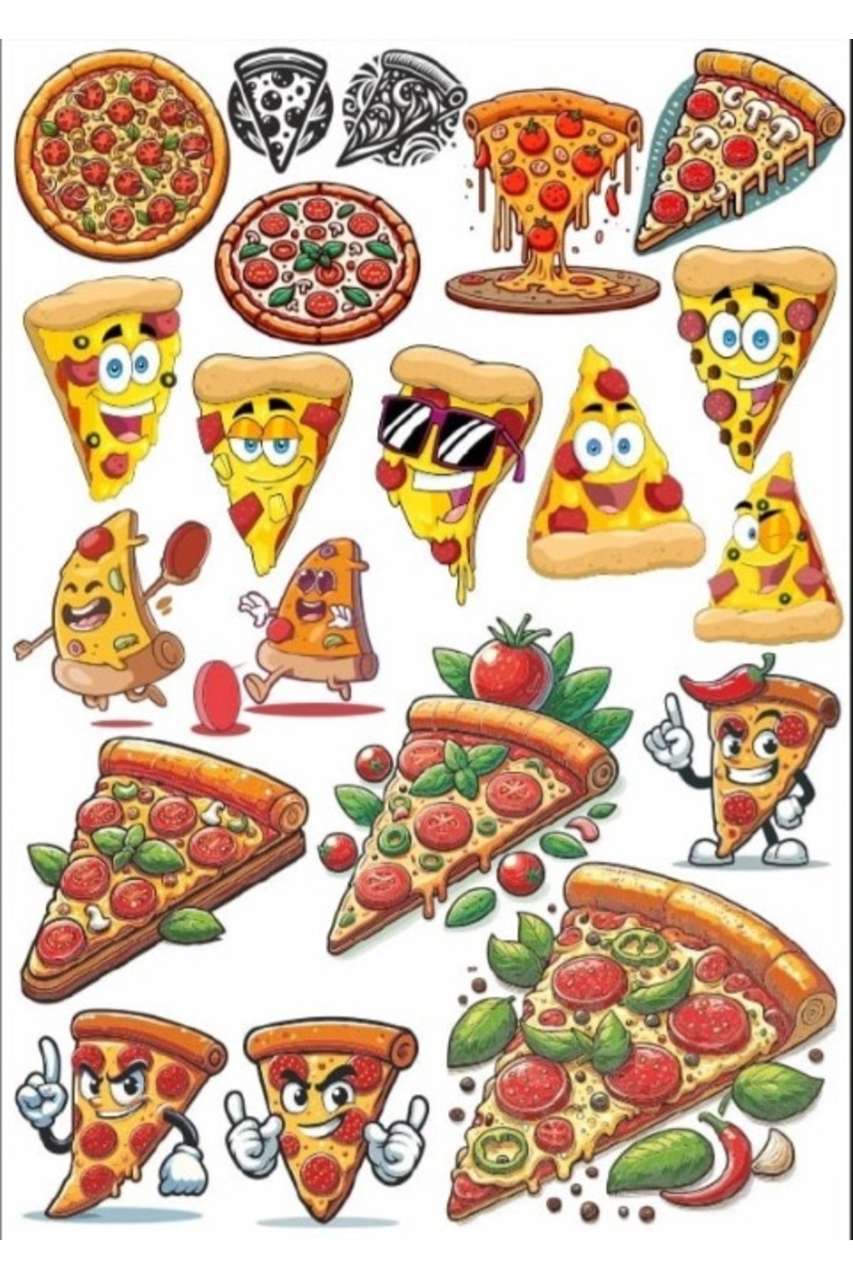 Reysa Tasarım Pizza Sticker Set