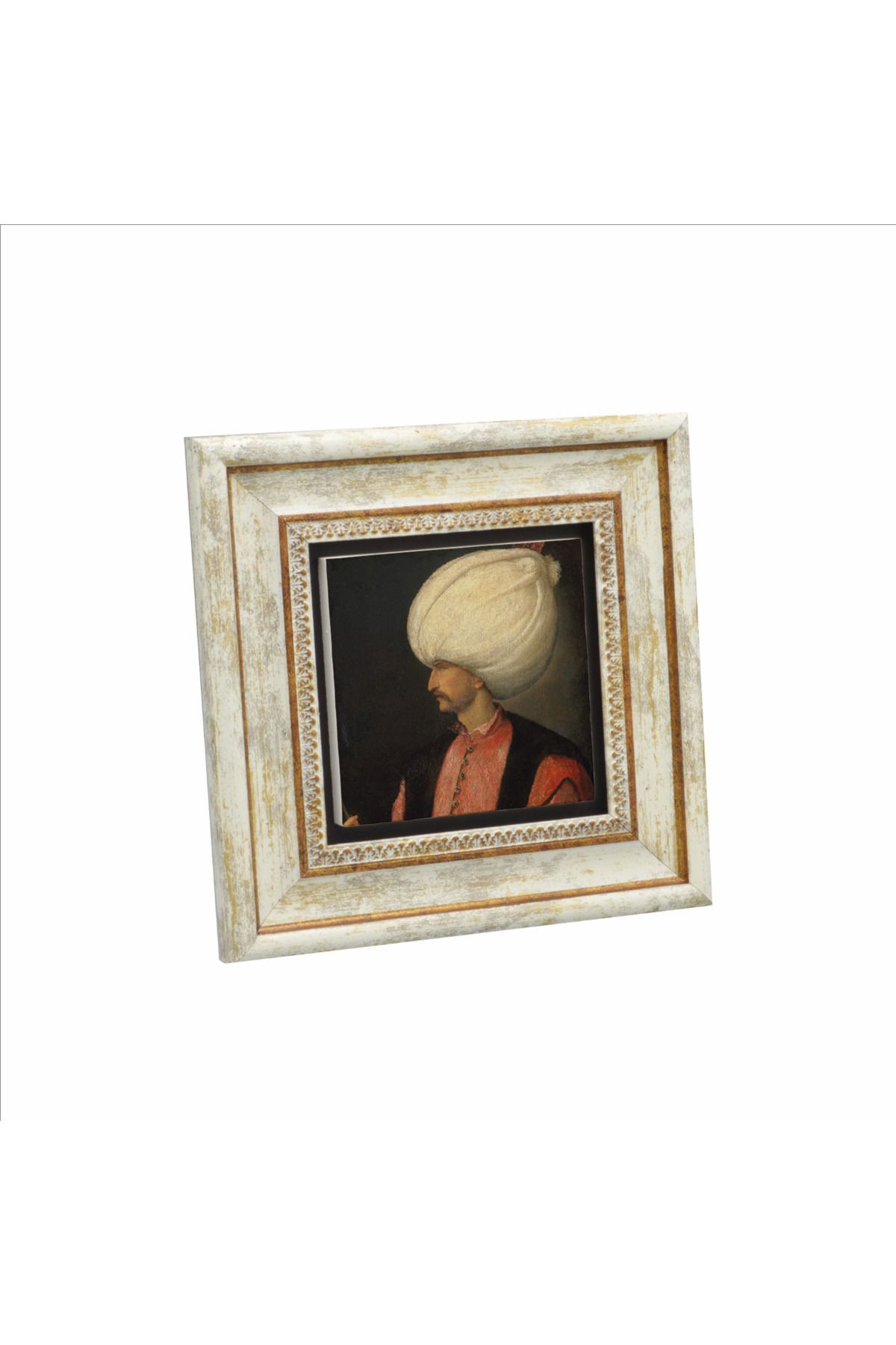 Sadrazam Kanuni Sultan Süleyman Baskılı Doğaltaş Tablo (20 X 20 KRT-93)