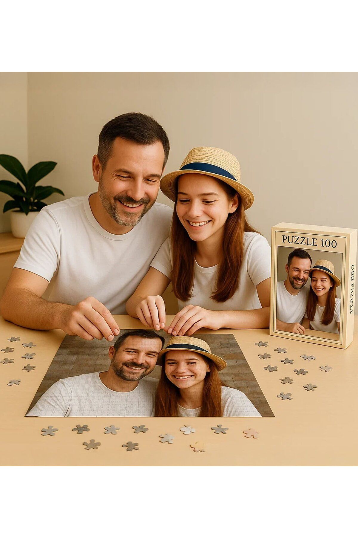 Bk Gift Kişiye Özel Fotoğraflı 1000 Parça Profesyonel Puzzle, Babaya Hediye, Babalar Günü Hediyesi