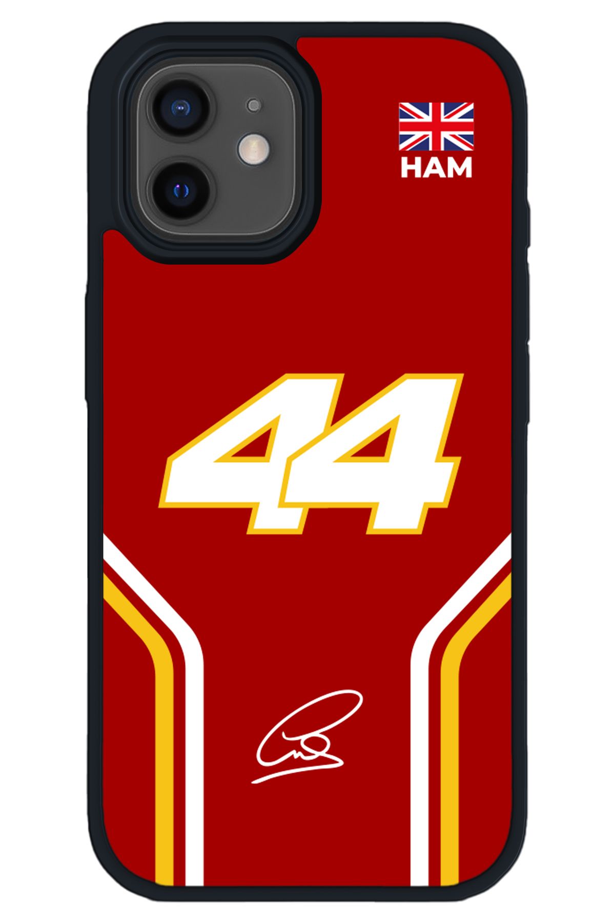 WANNA PROTECT iPhone 12 Siyah HAM Desenli Kamera Çıkıntılı İmpact Telefon Kılıfı f_1