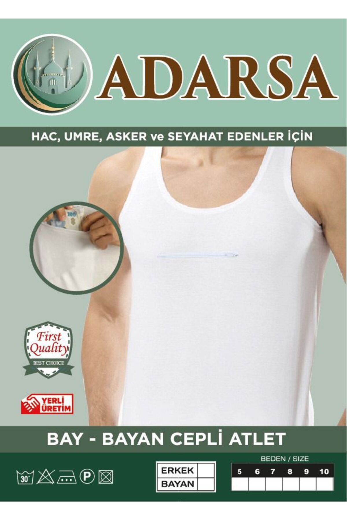 anonim CEPLİ ATLET (FERMUARLI)