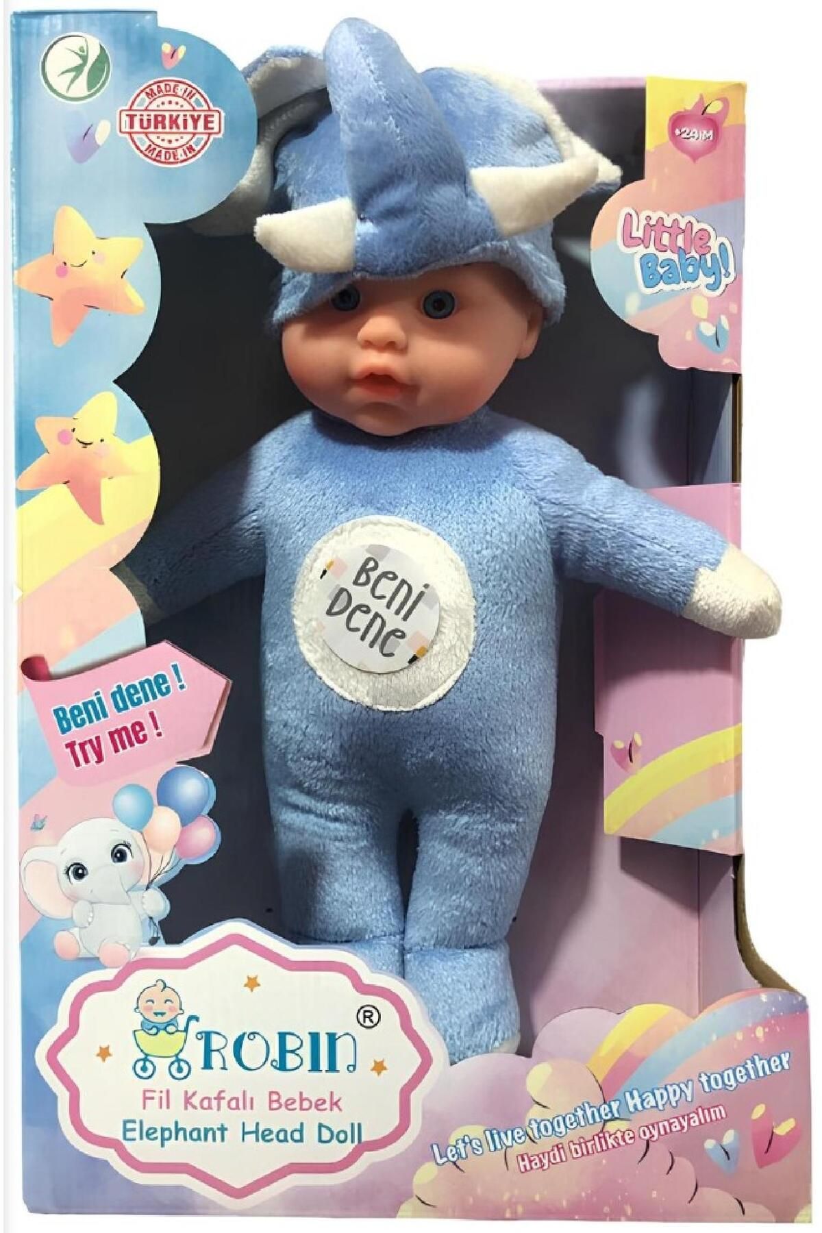 toysclub GL100804 ROBİN FİL KAFALI SESLİ BEBEK
