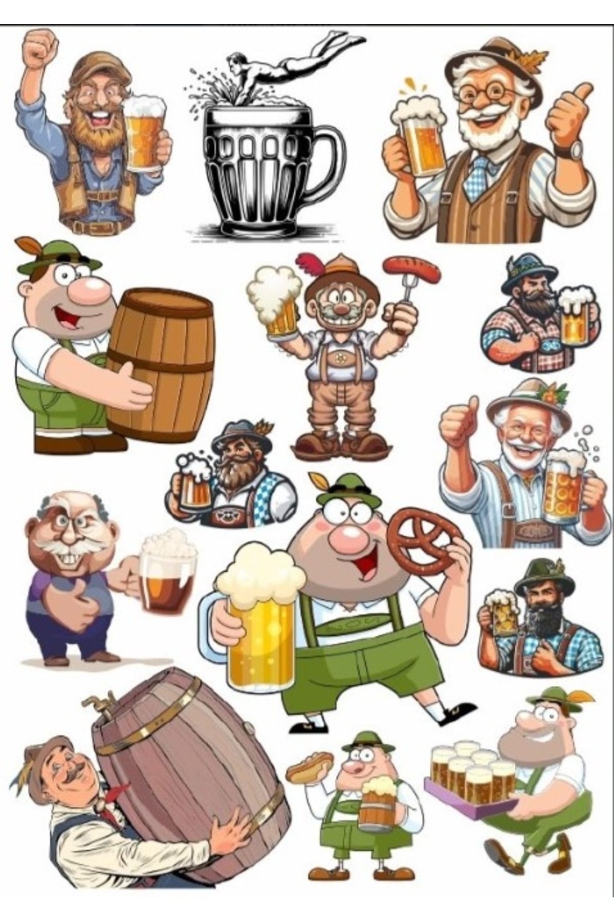 Reysa Tasarım Biracı Adam Sticker Set