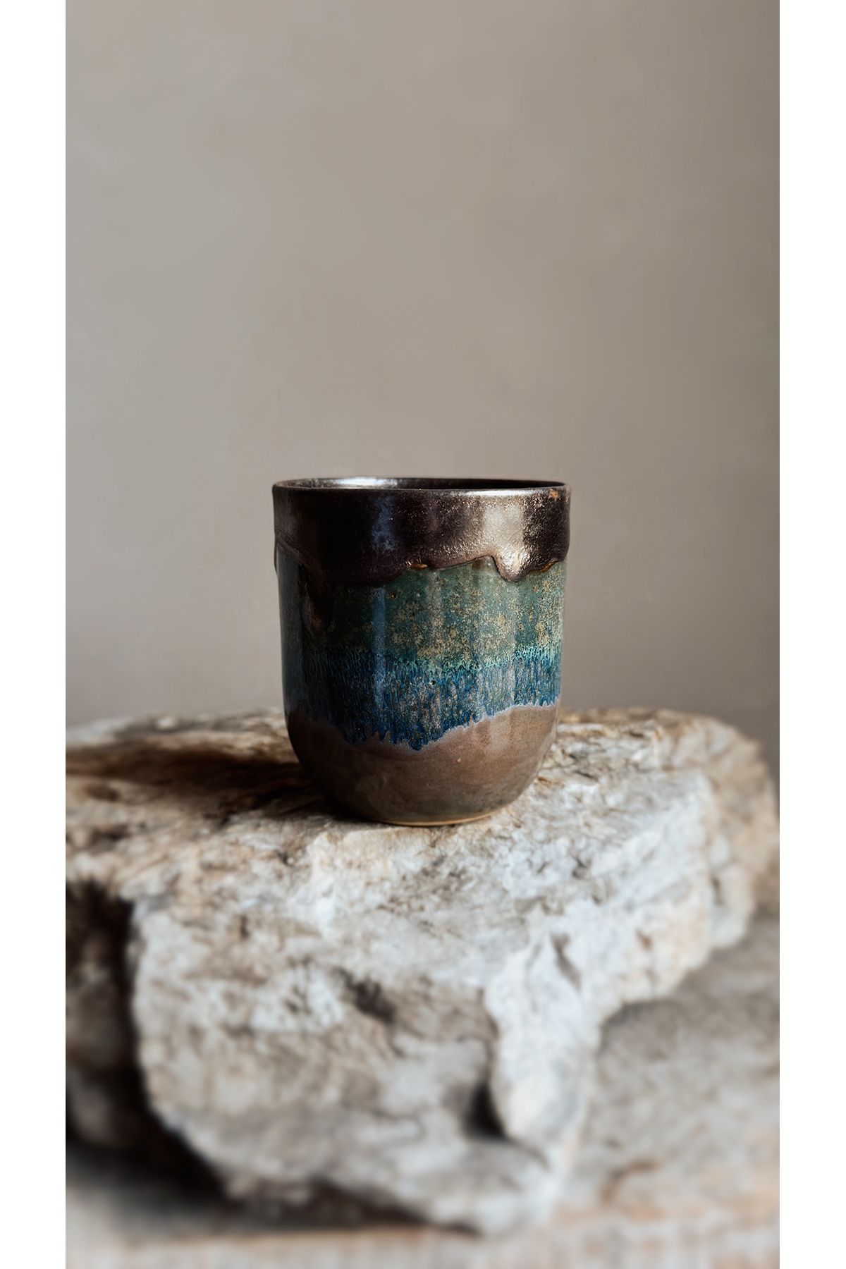İyu Seramik Jessamine | El Yapımı Stoneware Seramik Double Espresso Kahve Bardağı