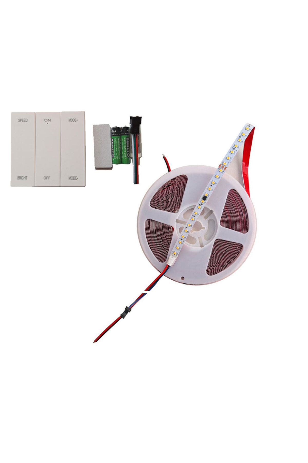 Sunlight Akan RGB Şerit Pixel Led 120 Led 24V 10M Gün Işığı Kumandalı Trafosuz