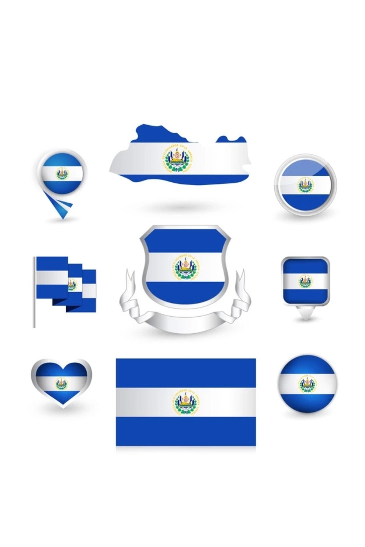 Reysa Tasarım El Salvador Sticker Set