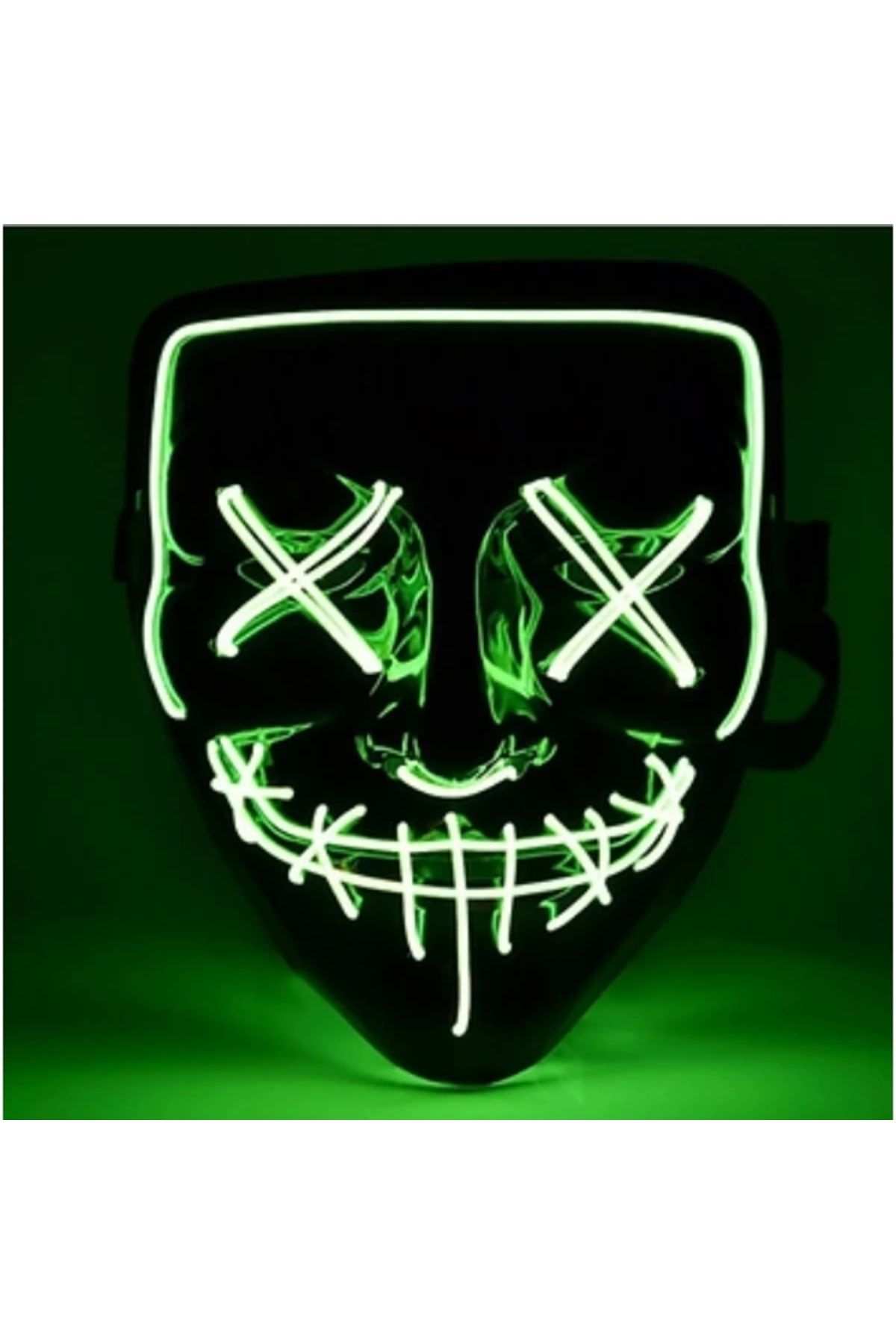 PRATİKOBA LED Işıklı Yeşil Maske