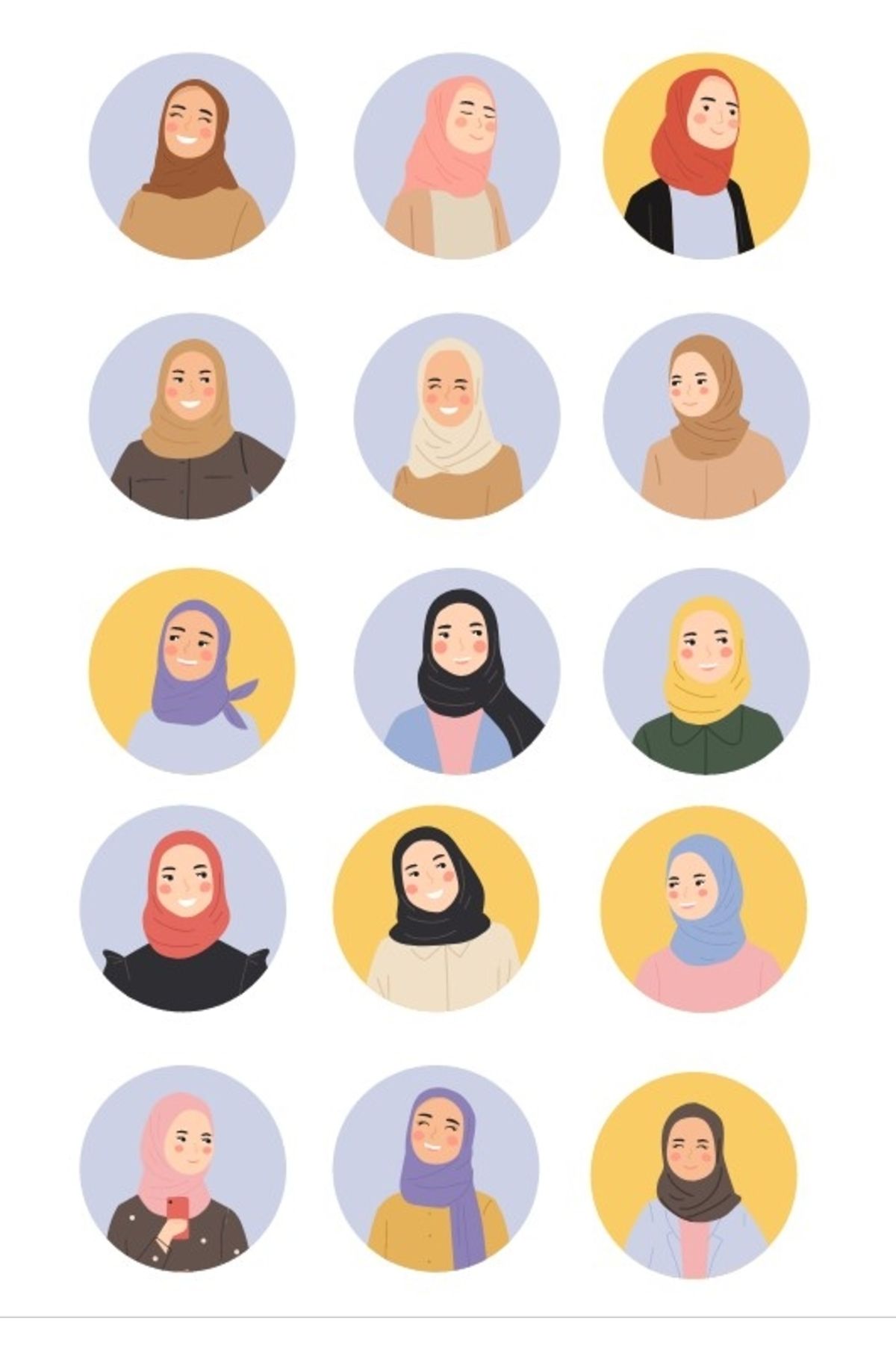Reysa Tasarım Kapalı Kız Sticker Set