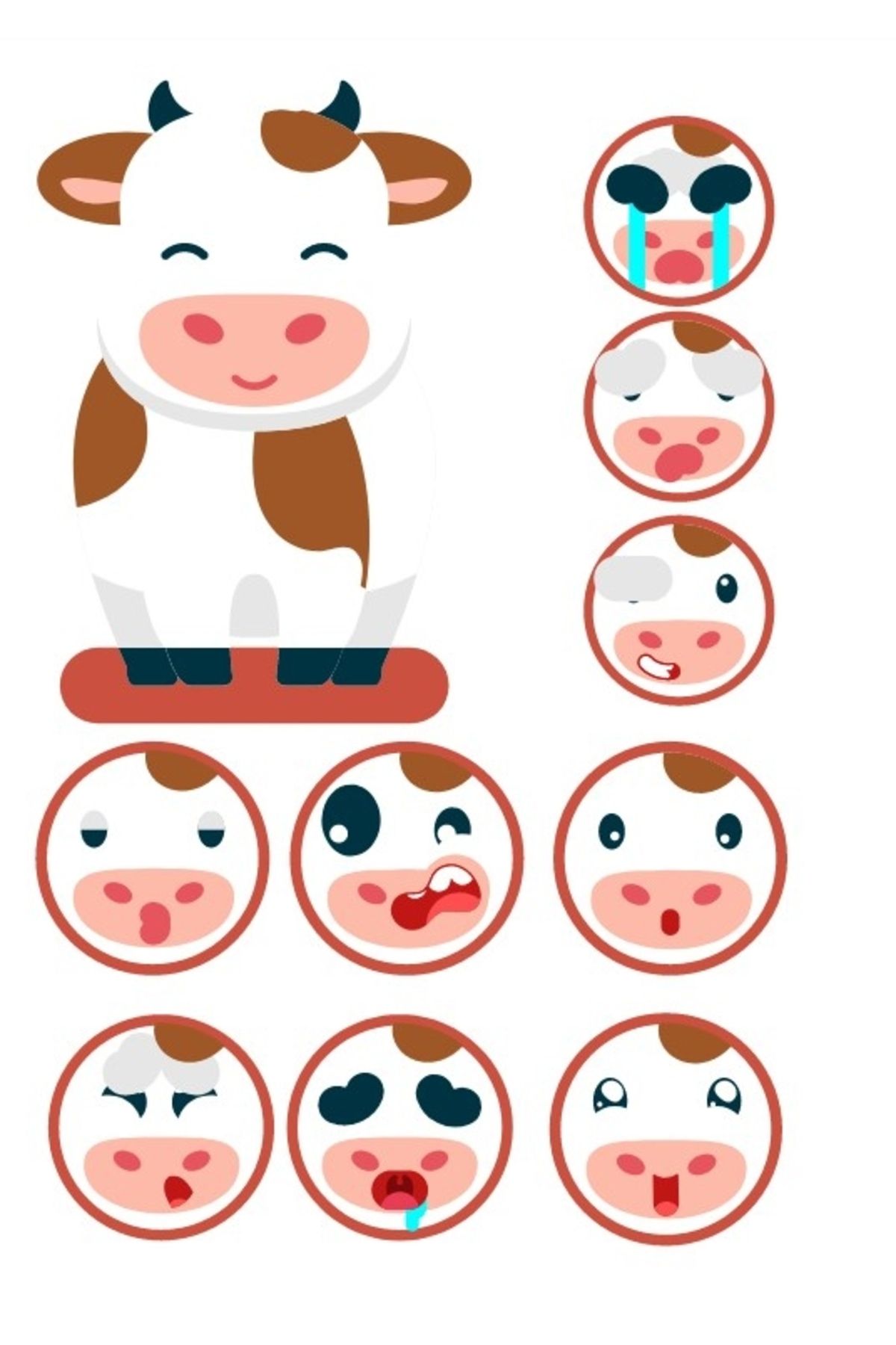 Reysa Tasarım İnek Sticker Set