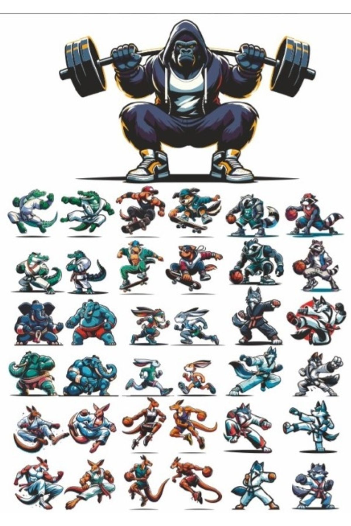Reysa Tasarım Goril Sticker Set