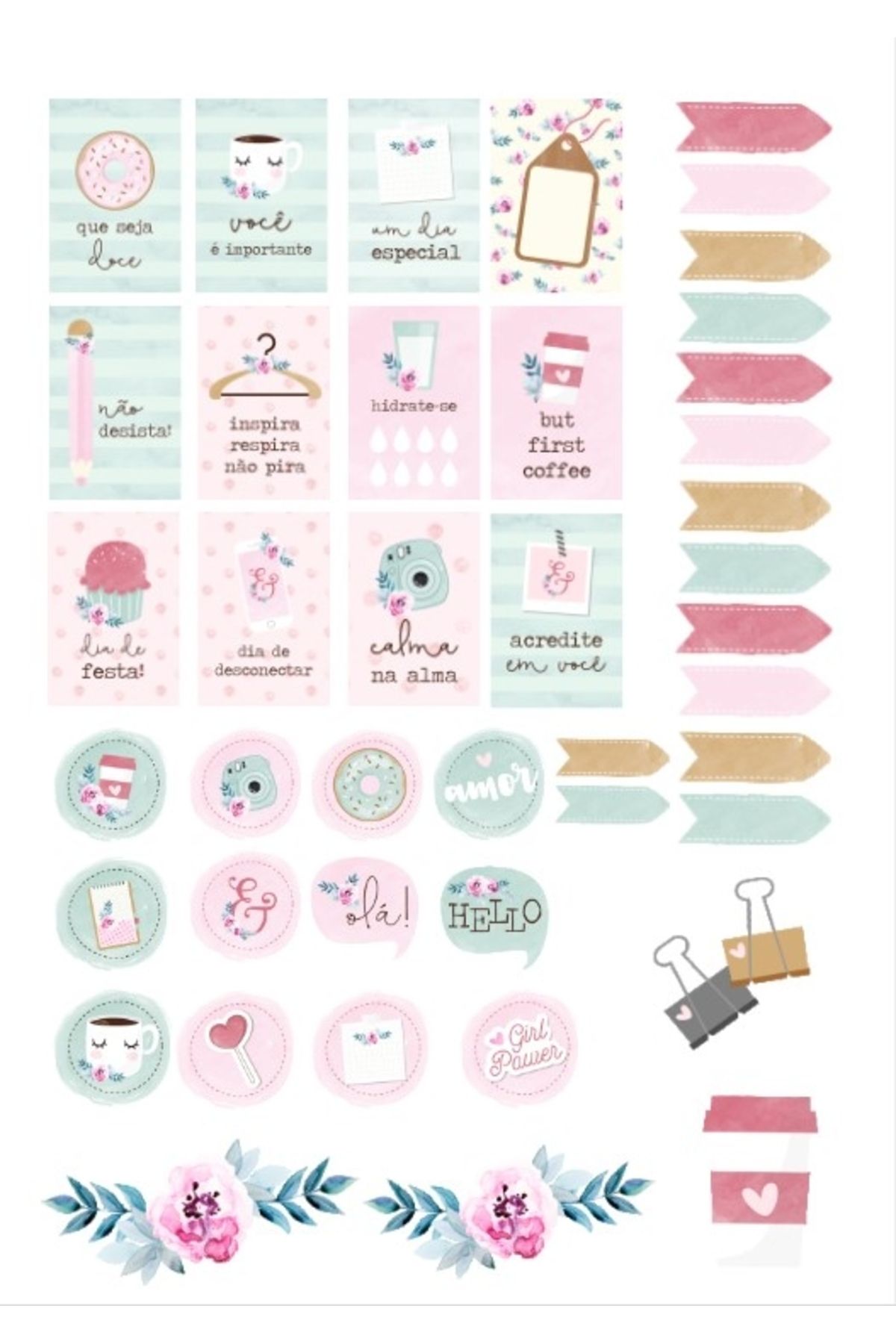 Reysa Tasarım Pembe Planner Sticker Set