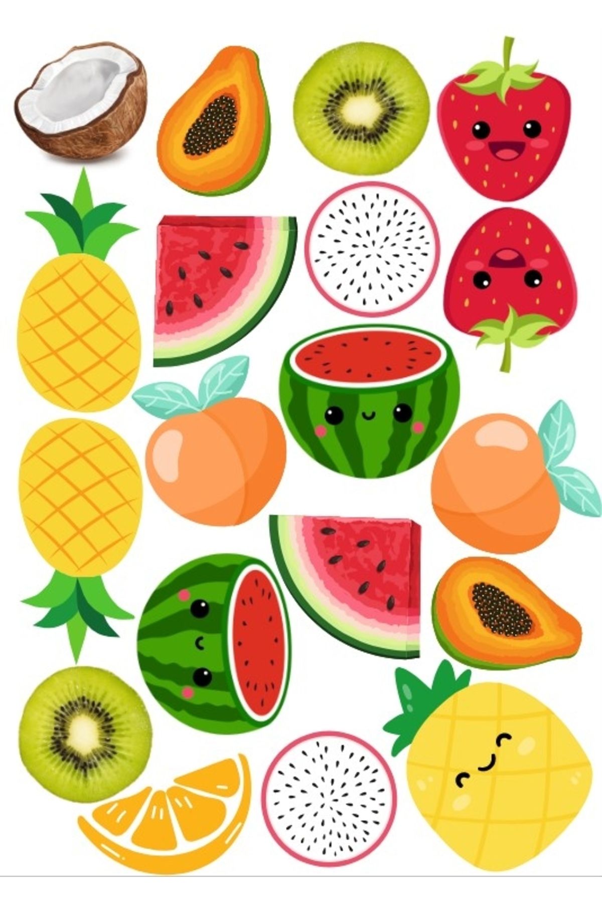 Reysa Tasarım Meyveler Sticker SEt