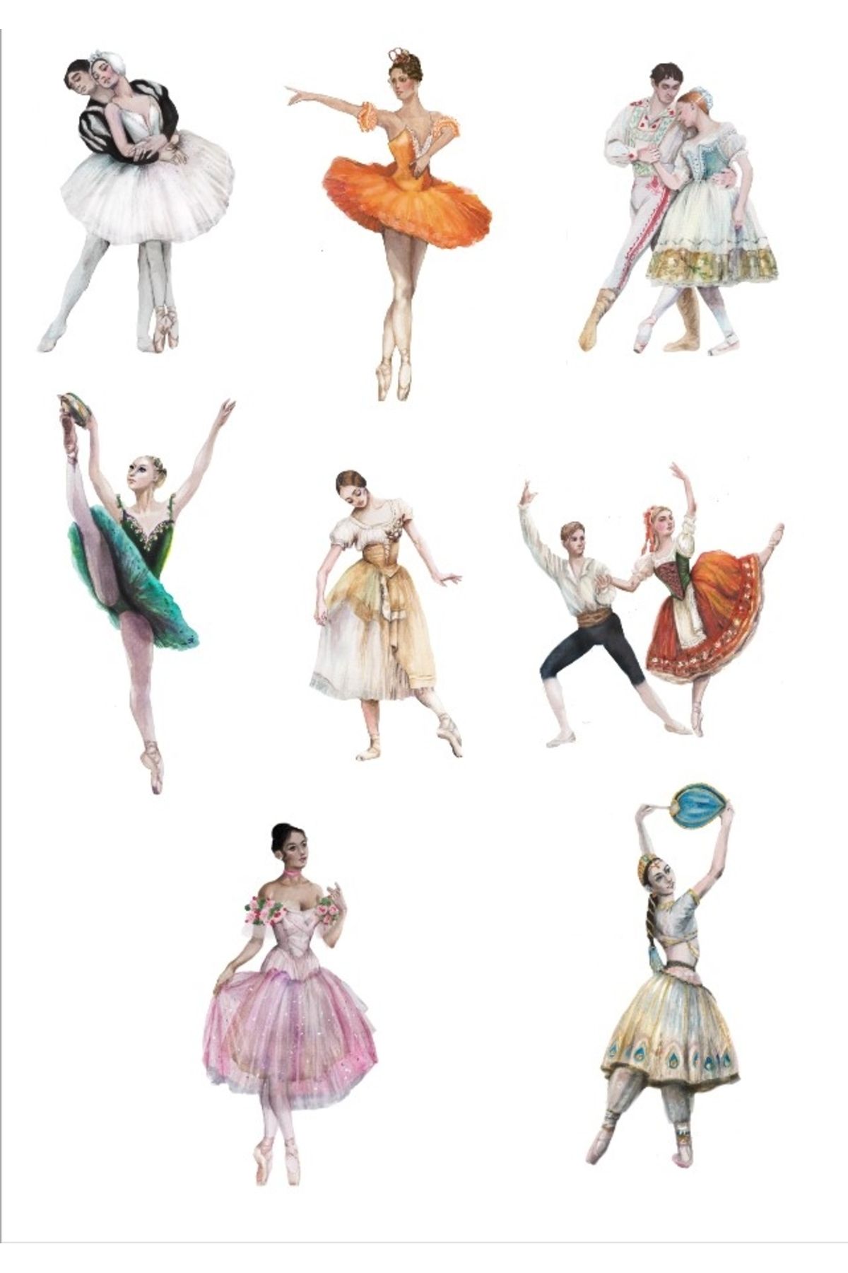 Reysa Tasarım Balerin Sticker Set