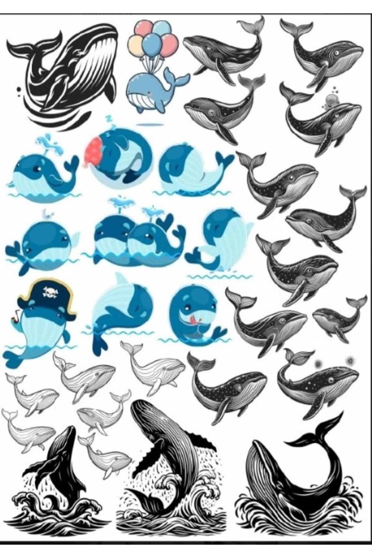 Reysa Tasarım Balina Sticker Set