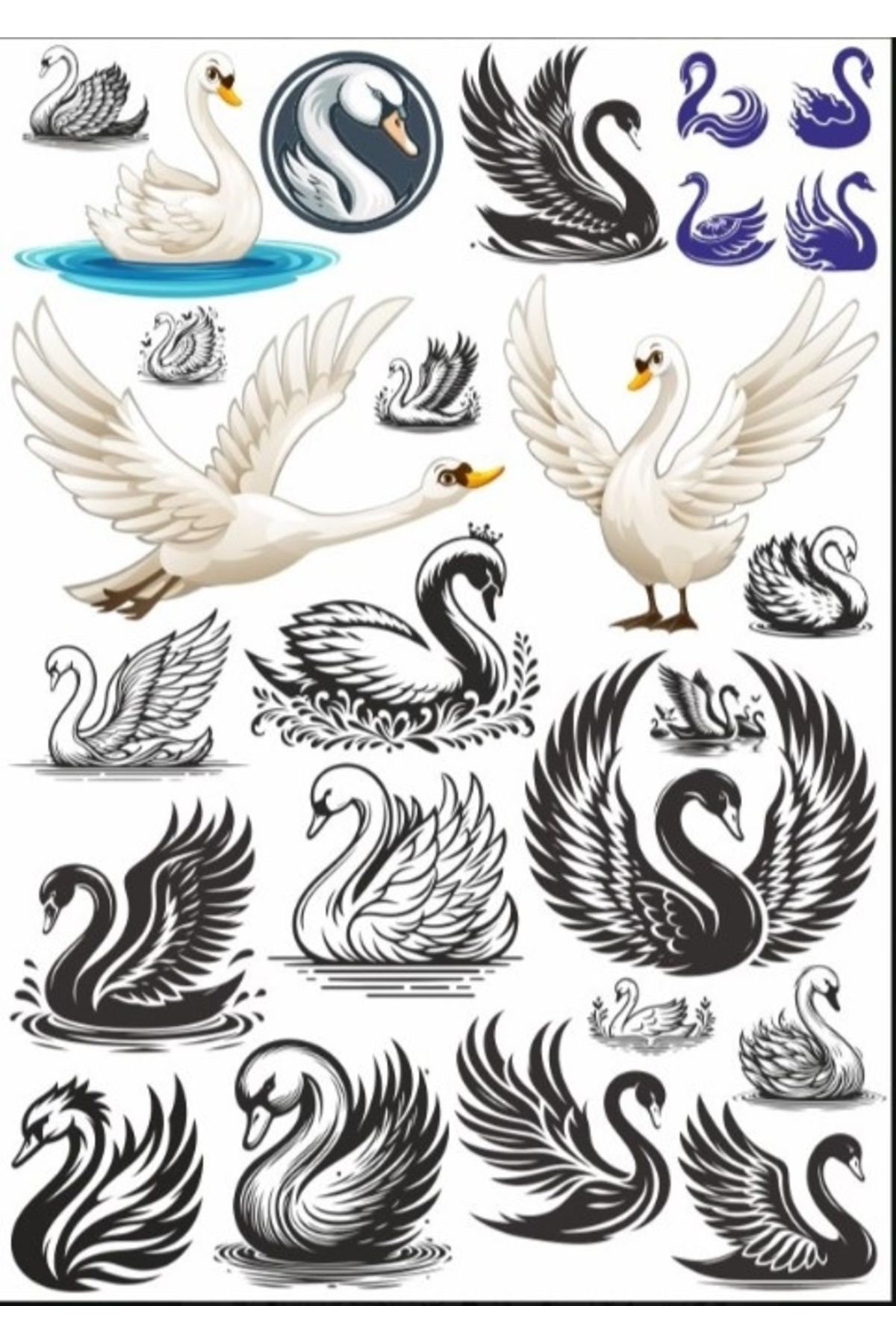 Reysa Tasarım Kuğu Sticker SEt