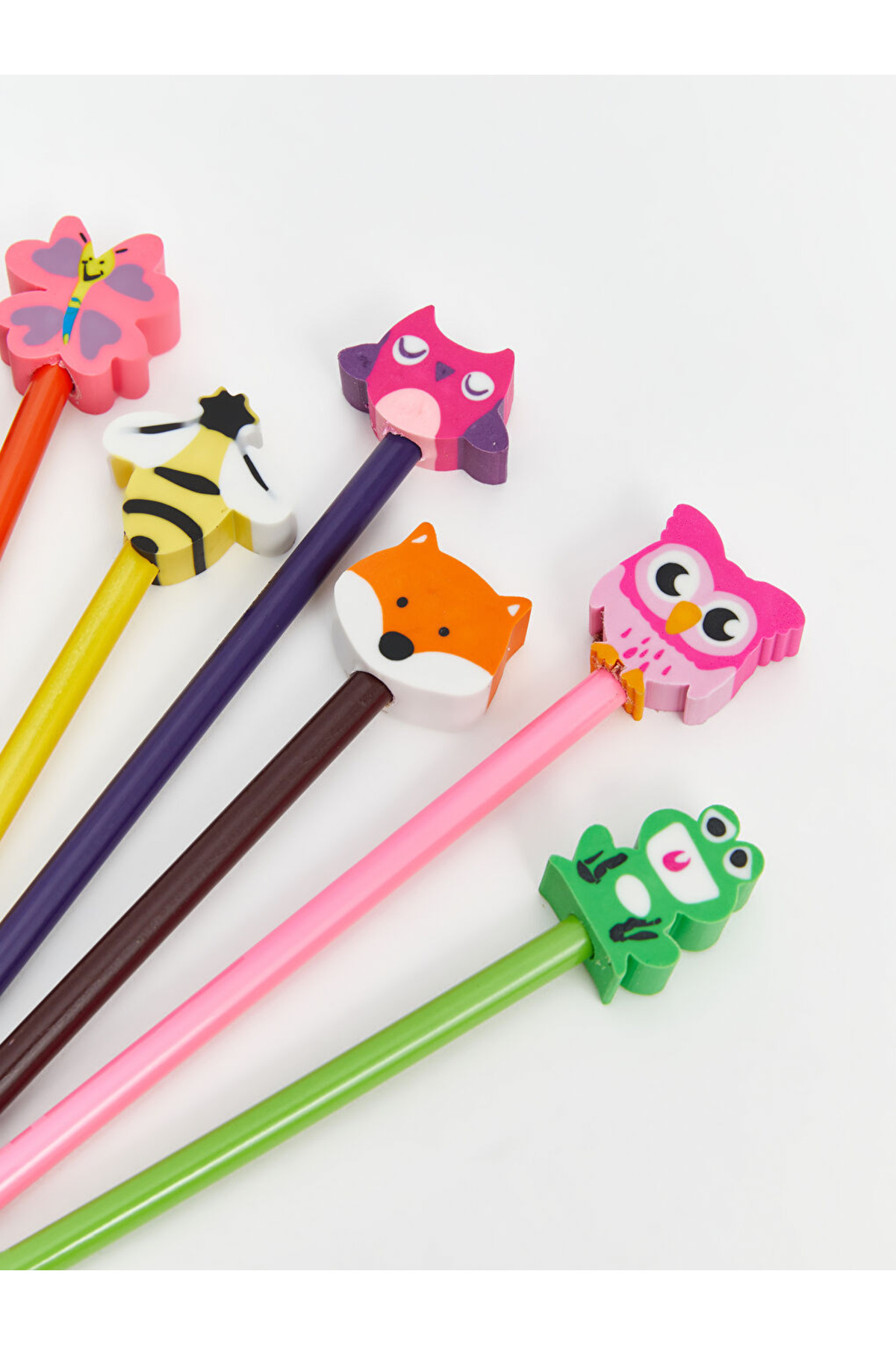LC Waikiki RENKLİMAĞAZADAN OKUL DÖNEMİ LCW ACCESSORIES Hayvan Figürlü Boyama Kalemi ve Silgi Seti