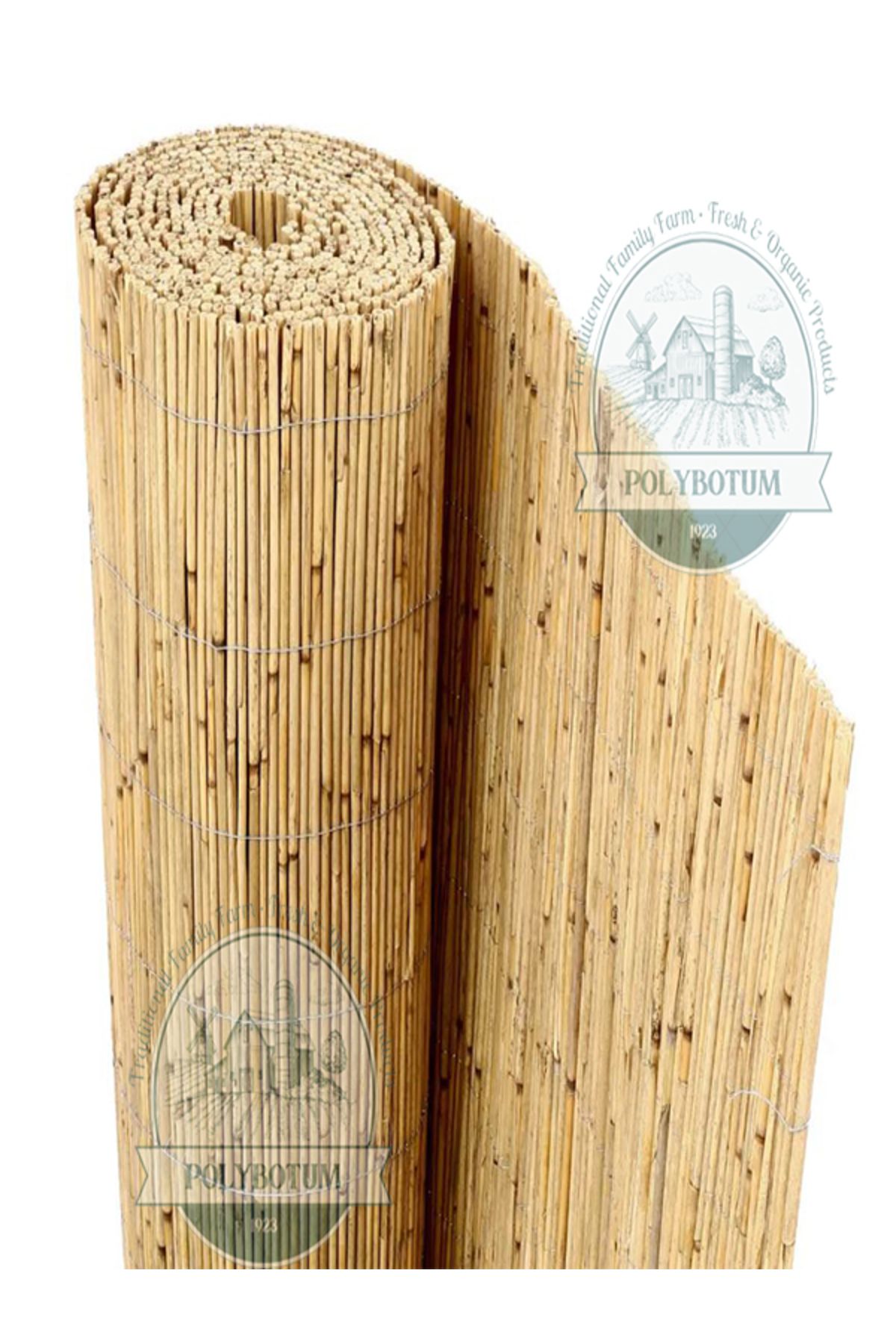 POLYBOTUM 200x400 Dekoratif Doğal Bambu Kamış Hasır Bahçe Çiti- Gölgelik Hasır -balkon -tavan Dekorasyon