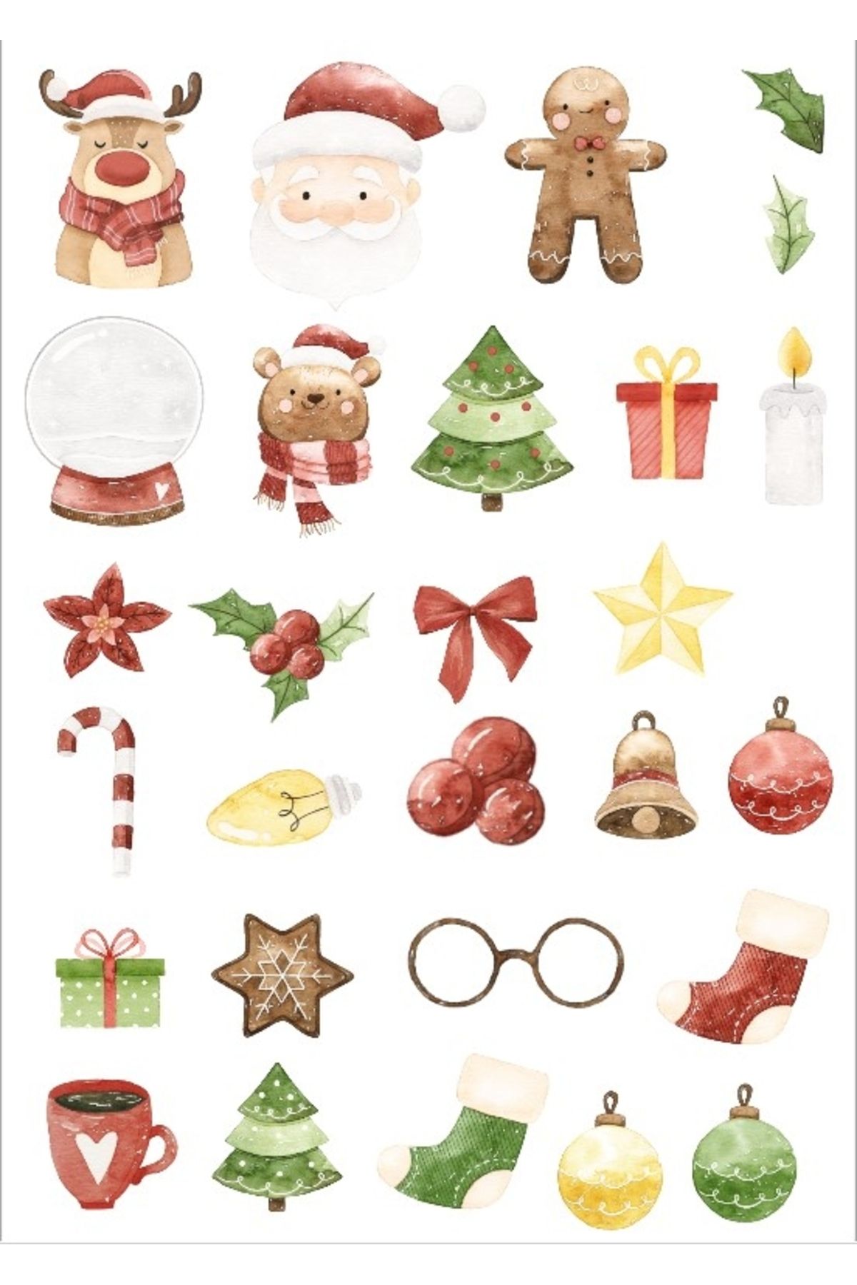Reysa Tasarım Noel Temalı Sticker SEt