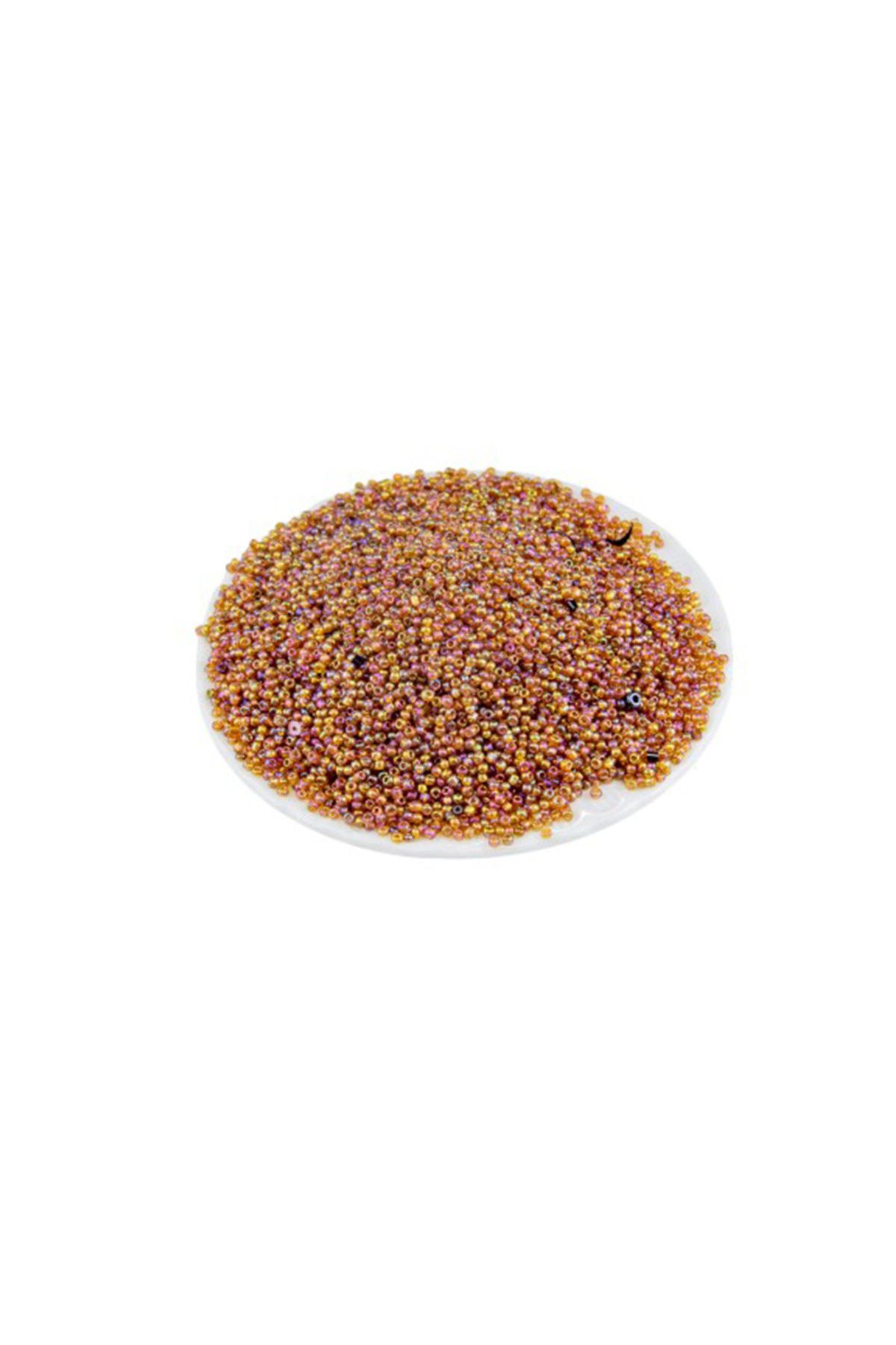 Serhat Aksesuar ve El İşçilik Hint Bal Sarısı (11/0) 2 mm Kum Boncuğu 100 gr