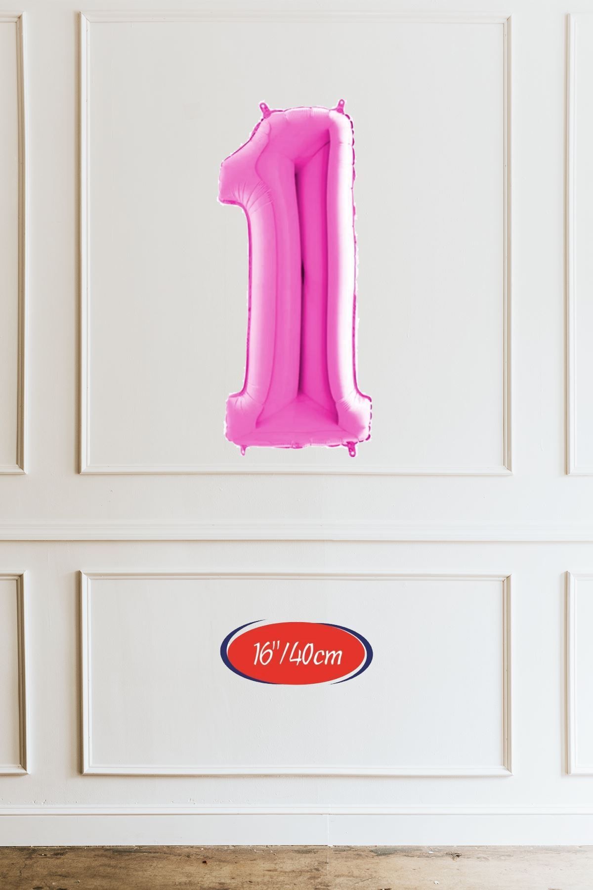Atölye Mi 1 Yaş Pembe Balon 16 inç Pembe Rakam Balon