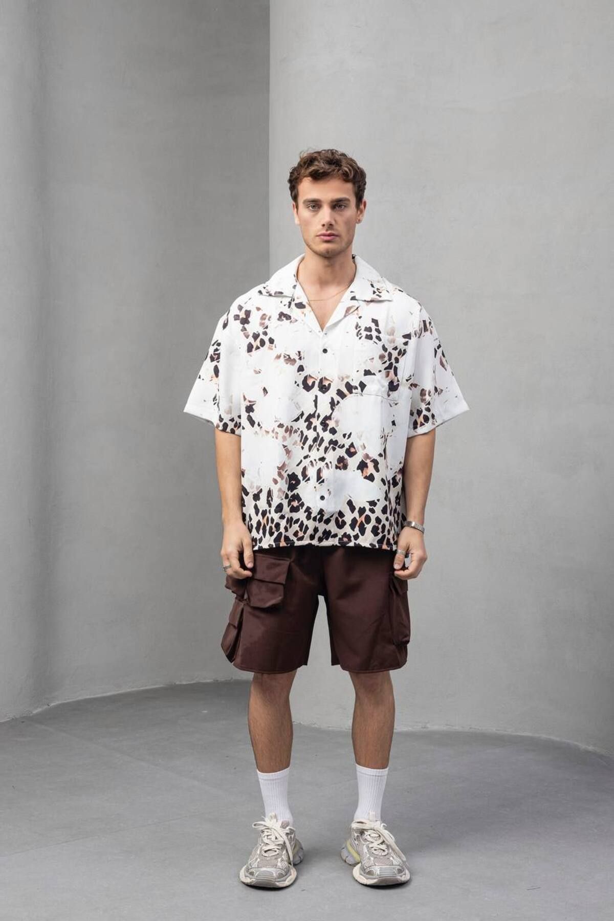 2MORROW DESENLİ OVERSIZE GÖMLEK