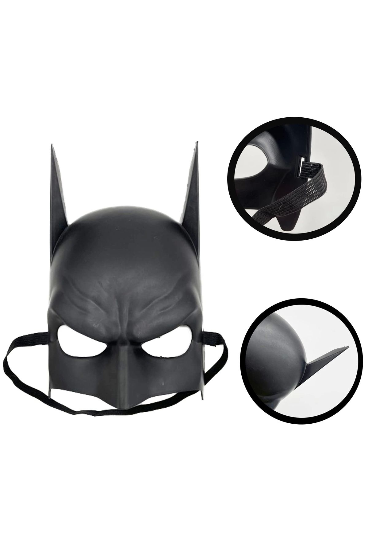 PRATİKOBA Siyah Çocuk Batman Maskesi Lastikli