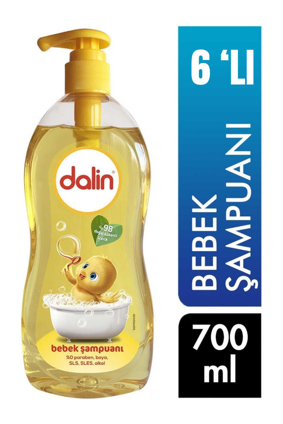 collazer Dalin Bebek Şampuanı 700 ml 6'LI– Göz Yakmayan, Hassas Ciltlere Özel Formül